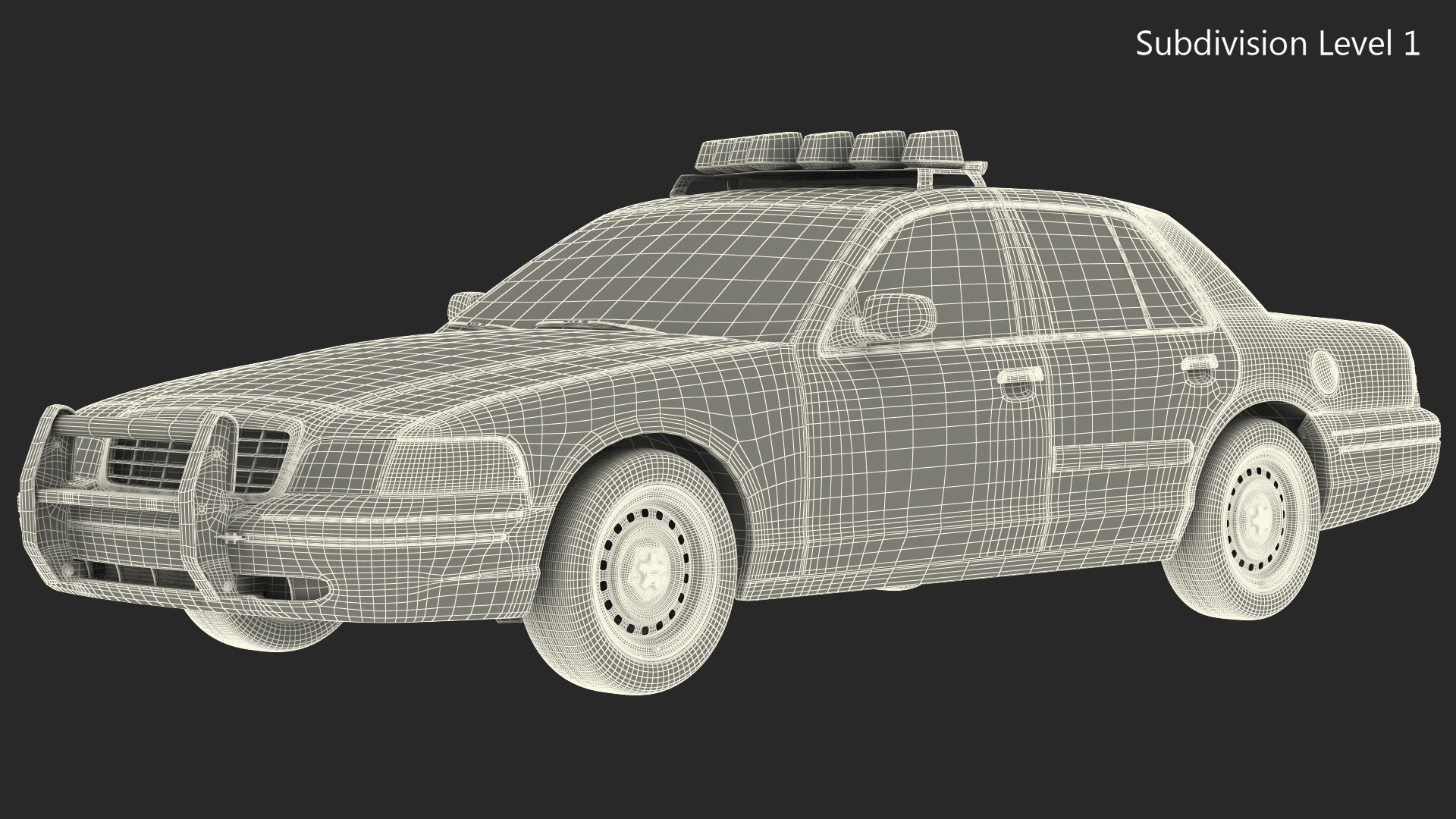 Generic Police Car NYPD Simple Interior 3D model