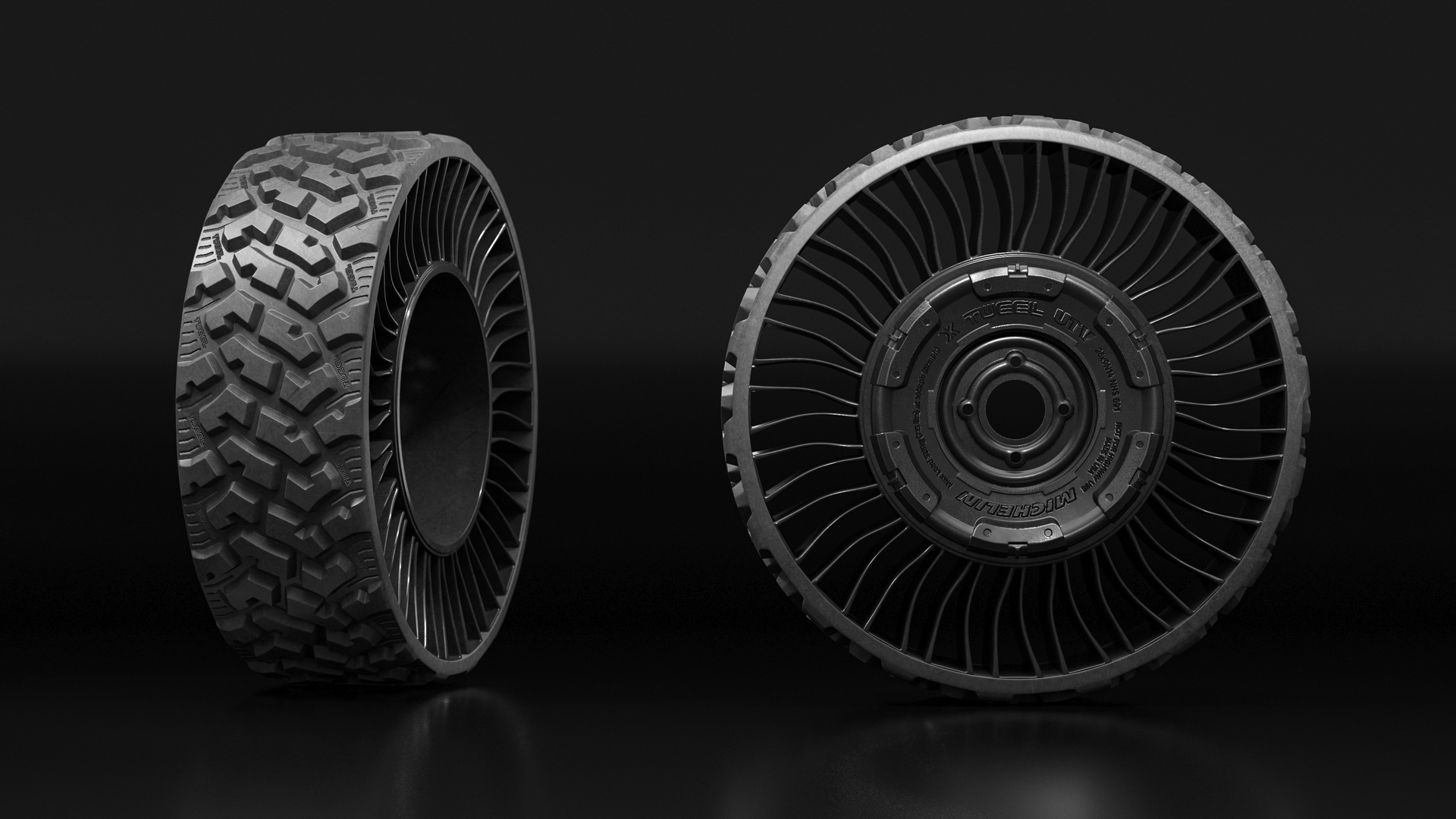 3D Airless Tire for UTVs Michelin X Tweel model