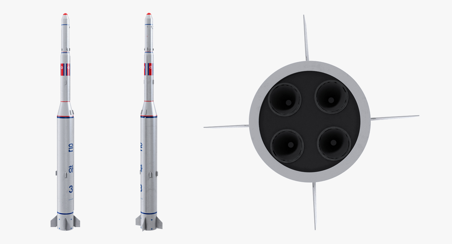 Taepodong 2 North Korean Ballistic Missile 3D