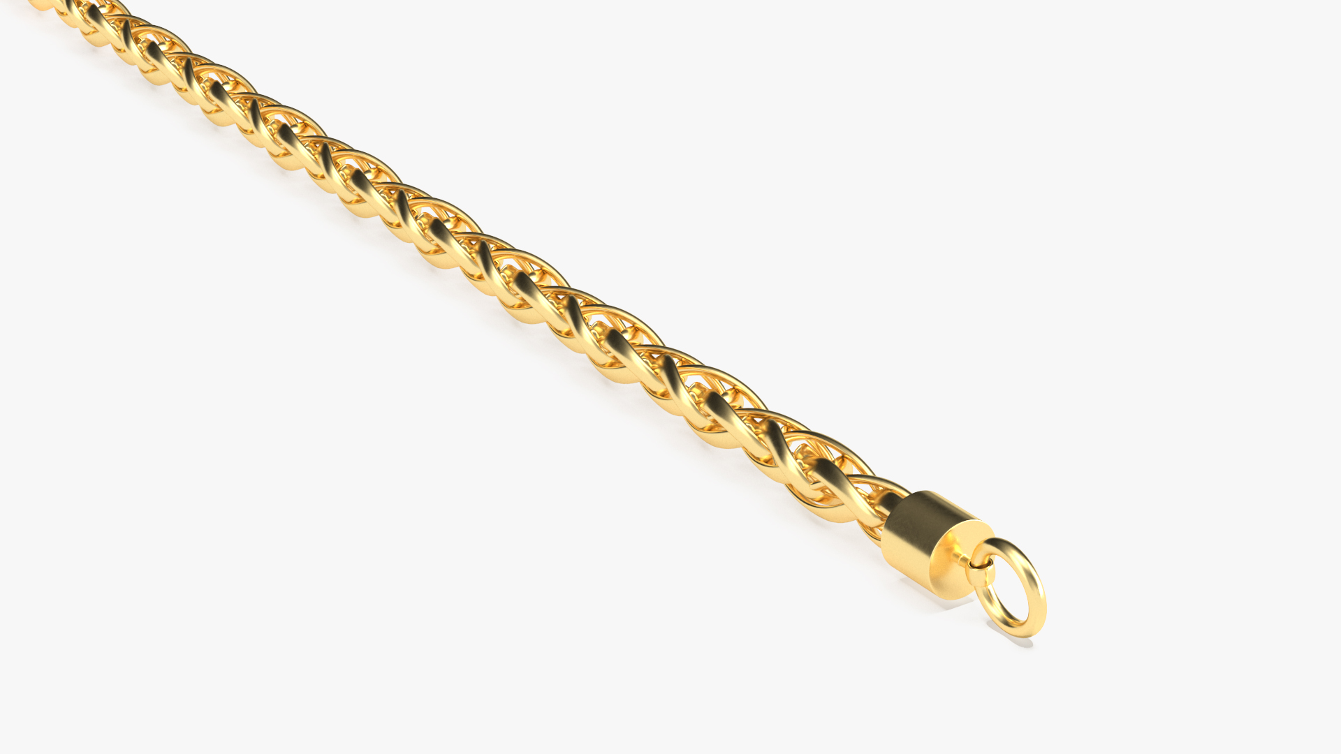 Palma Jewelry Chain Gold 3D model