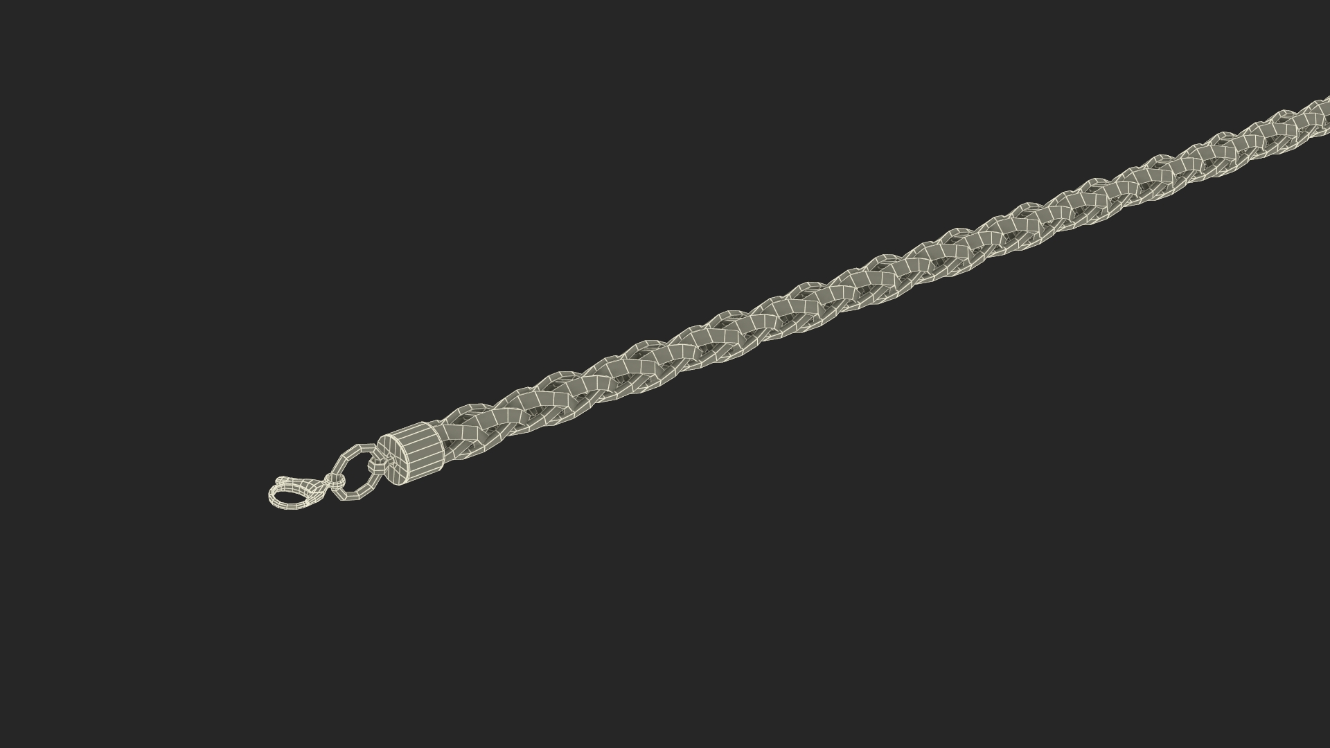 Palma Jewelry Chain Gold 3D model