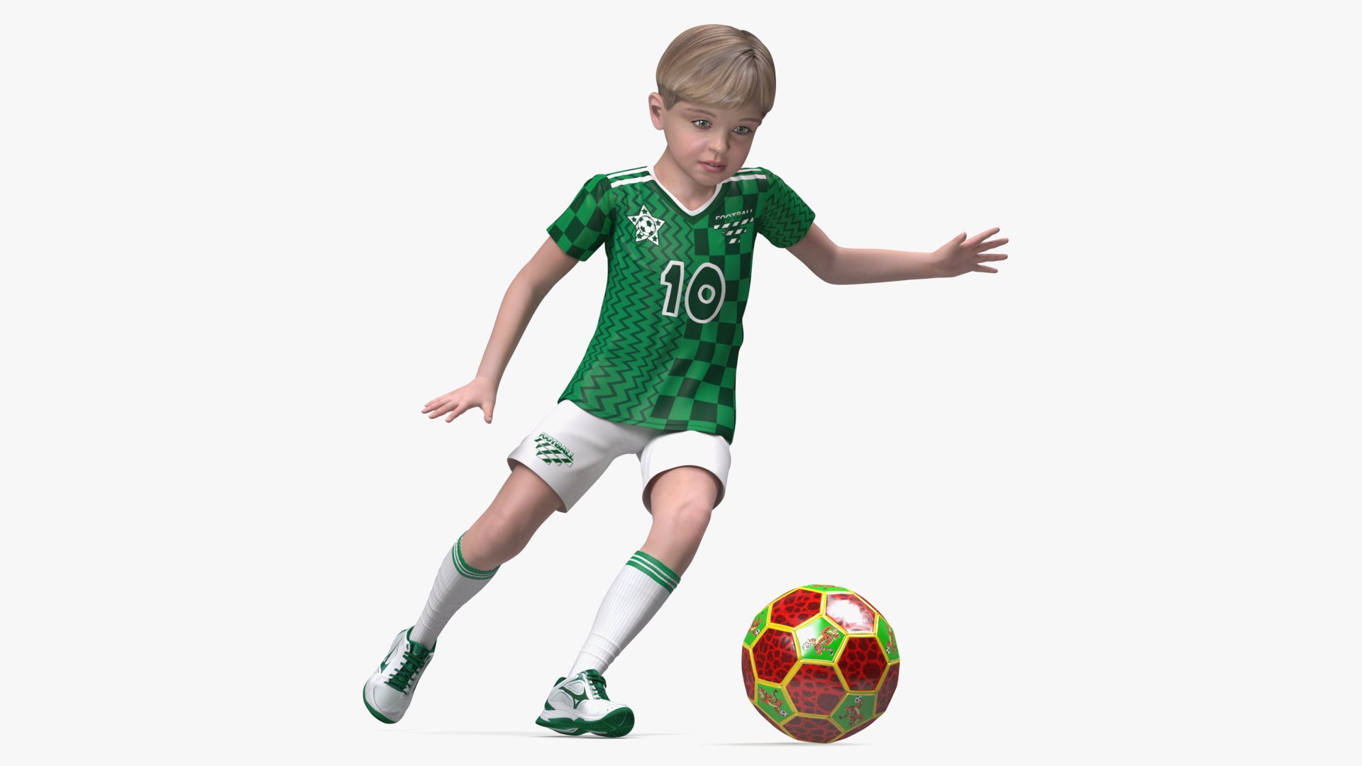 Child Boy Sport Style Rigged for Maya 3D