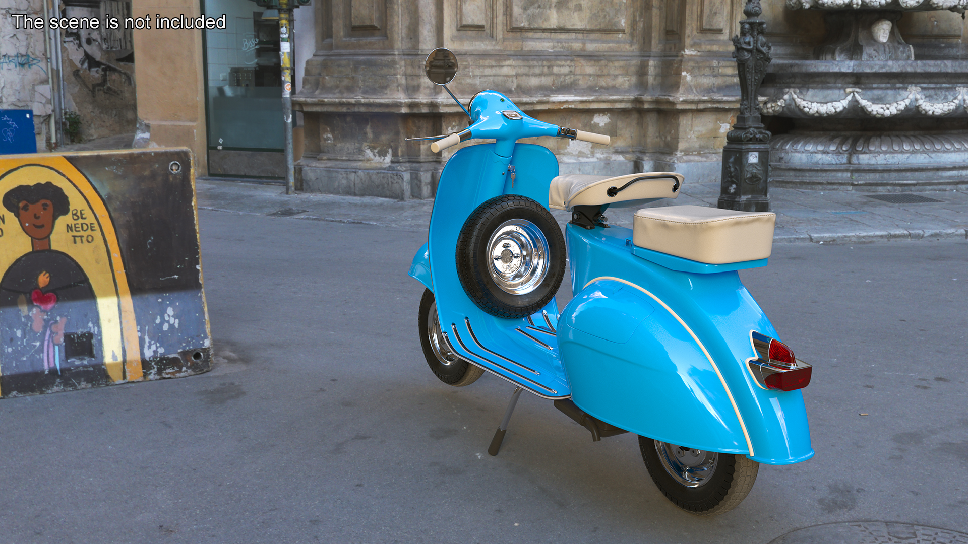 3D model Classic Vespa 125 Scooter Blue