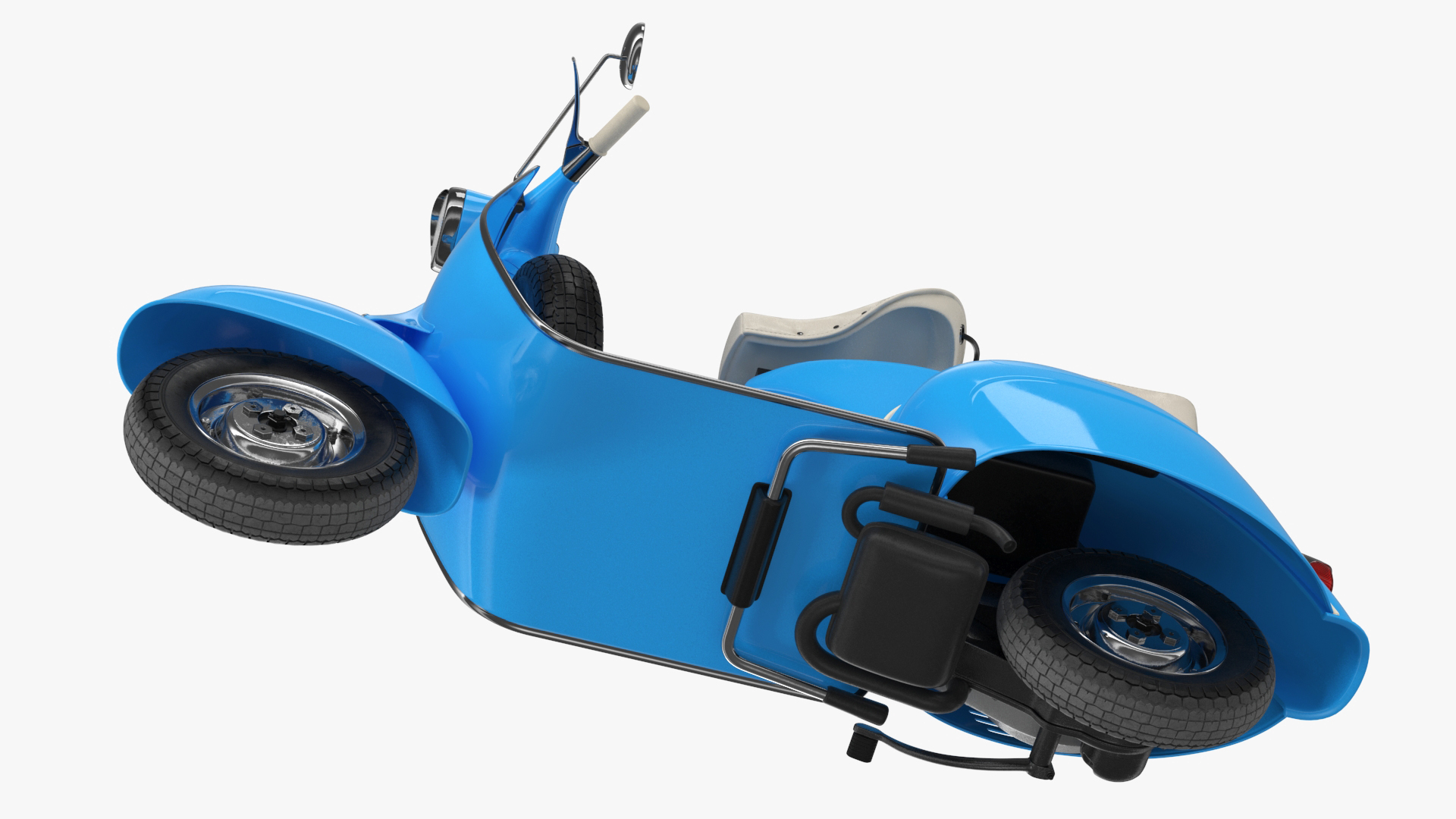 3D model Classic Vespa 125 Scooter Blue