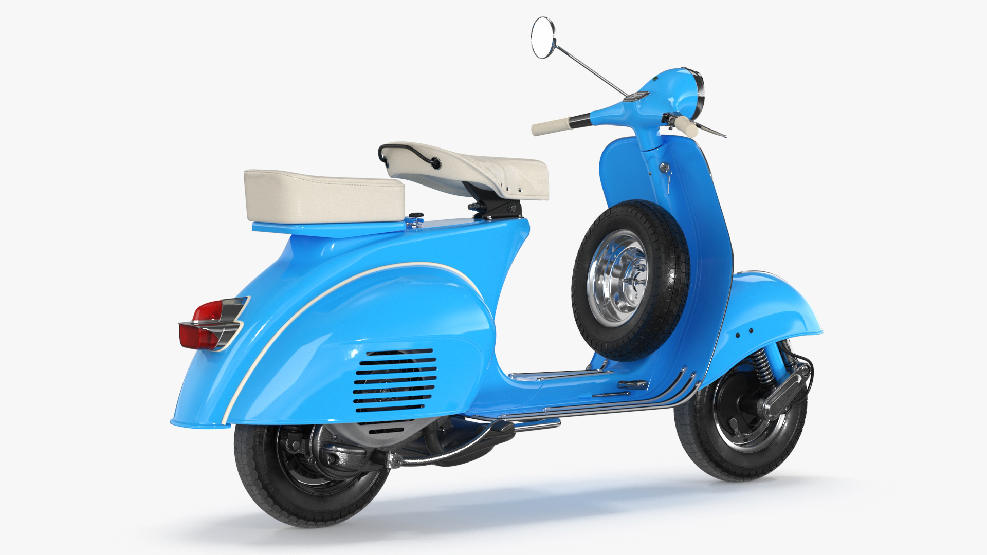 3D model Classic Vespa 125 Scooter Blue