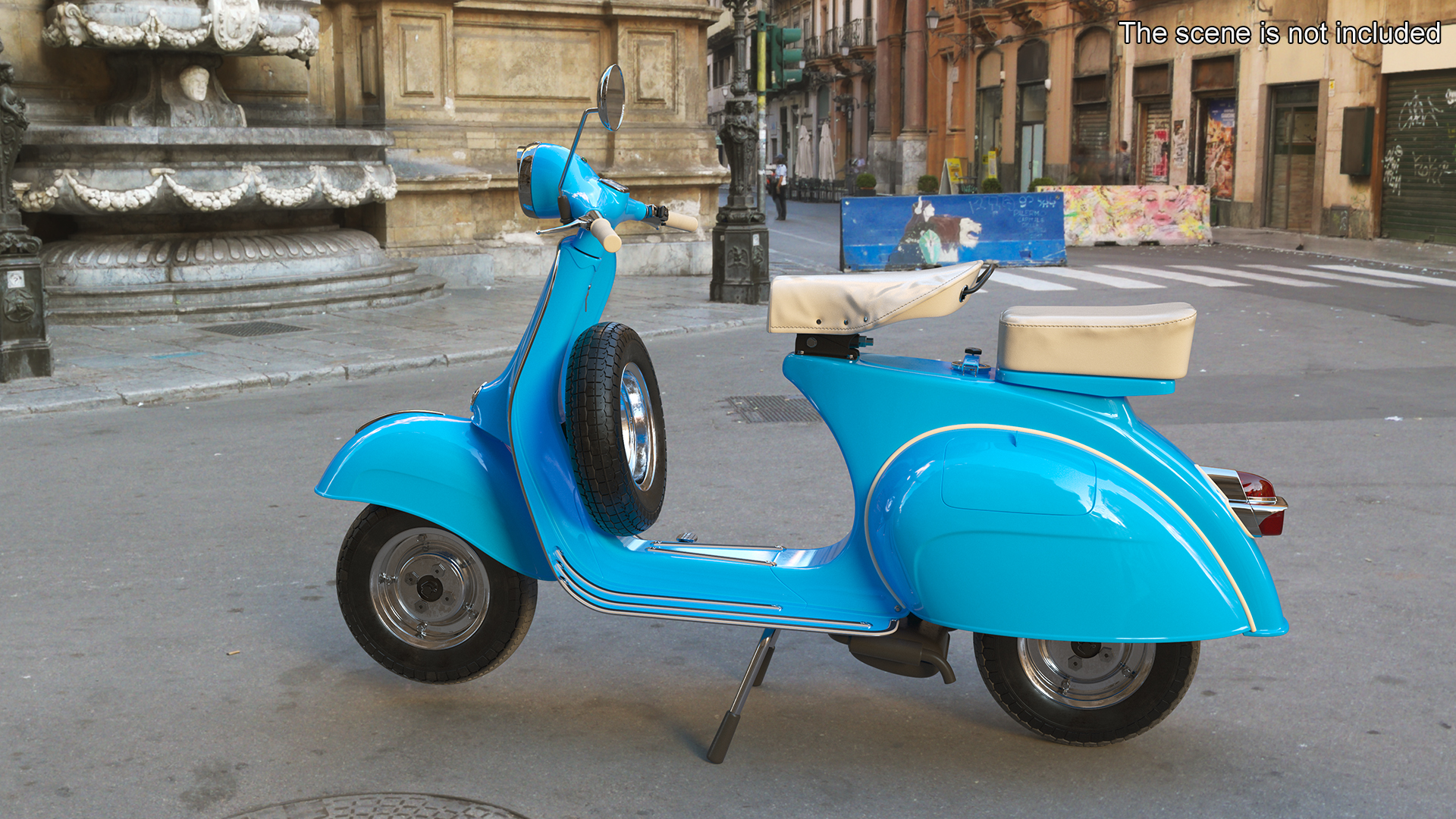 3D model Classic Vespa 125 Scooter Blue