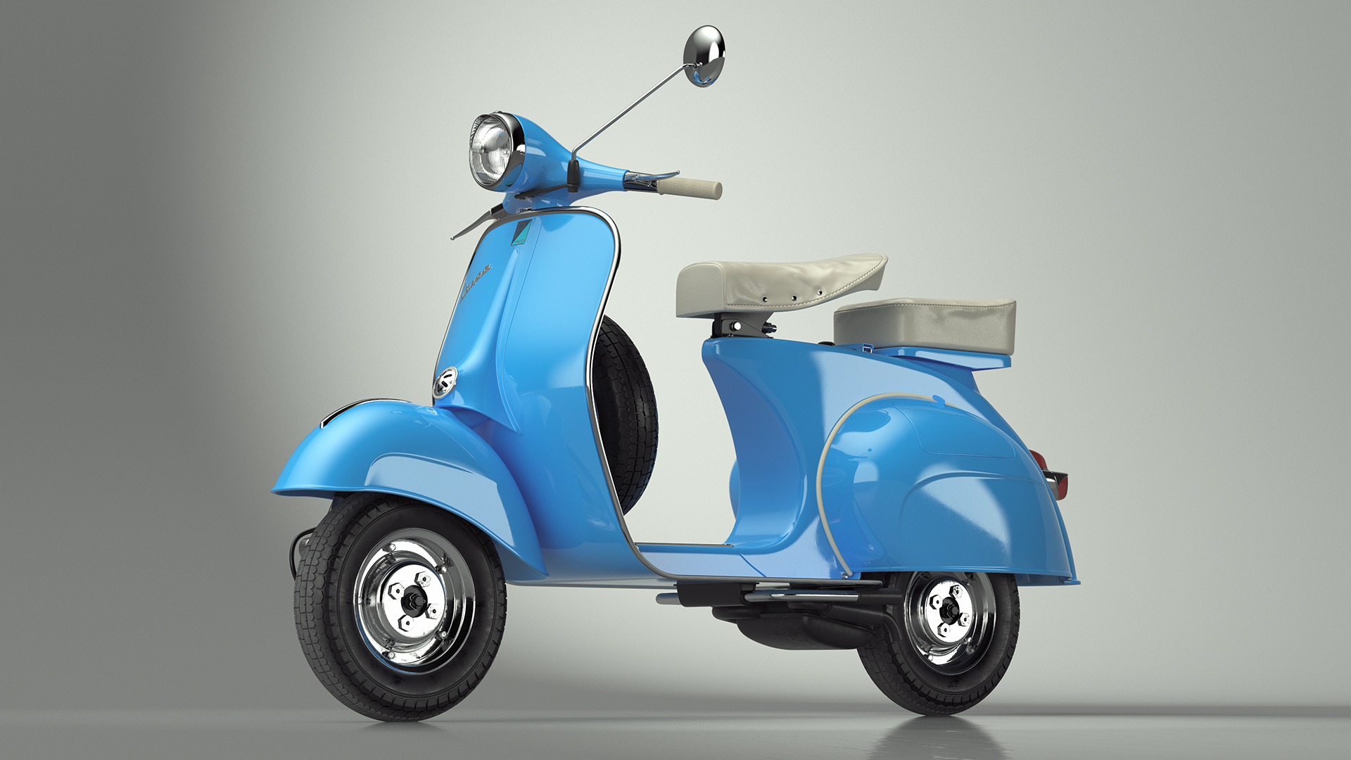 3D model Classic Vespa 125 Scooter Blue