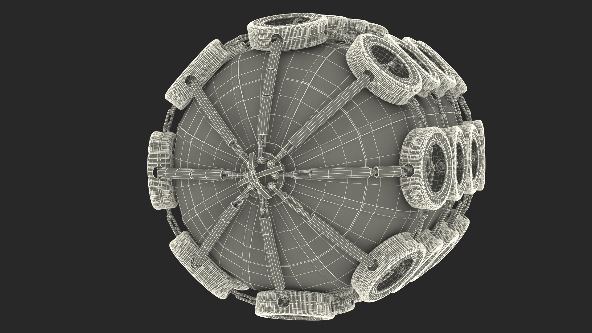 3D Rubber Pneumatic Ship Fender model