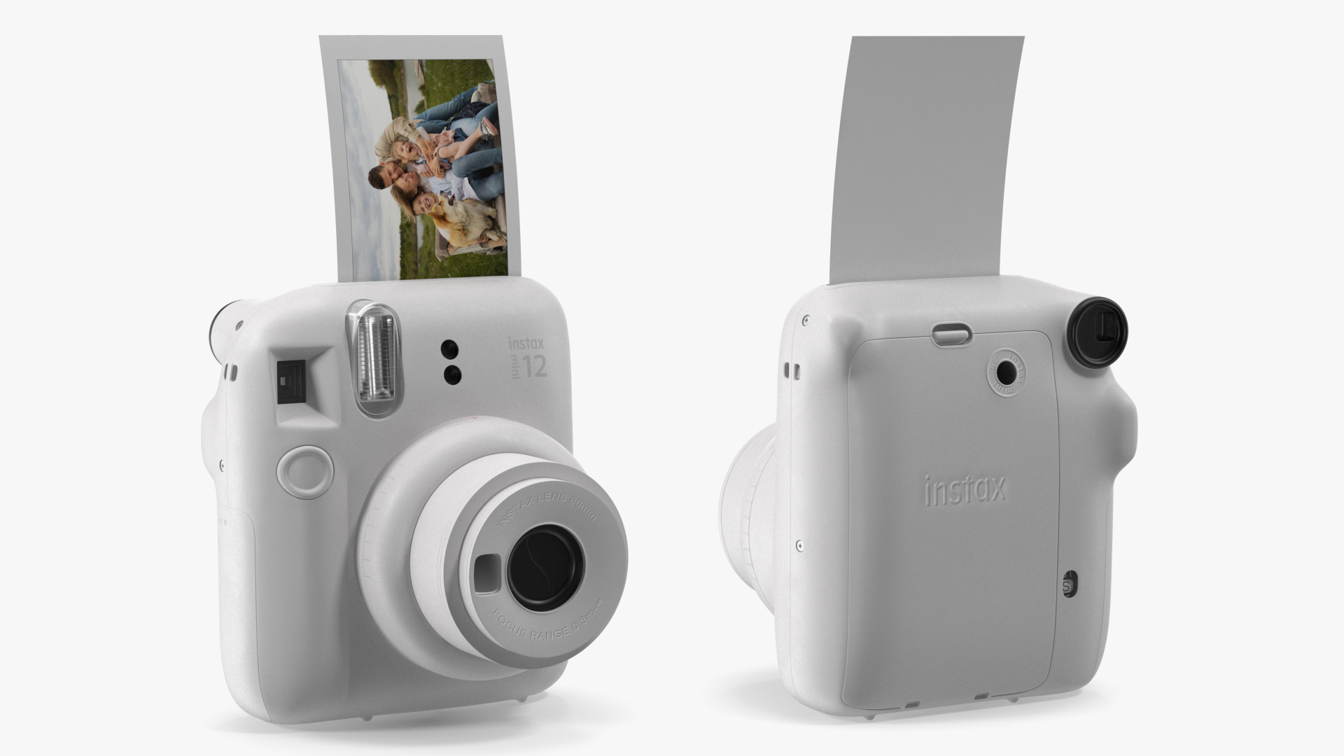 3D Fujifilm INSTAX Mini 12 Camera Clay White