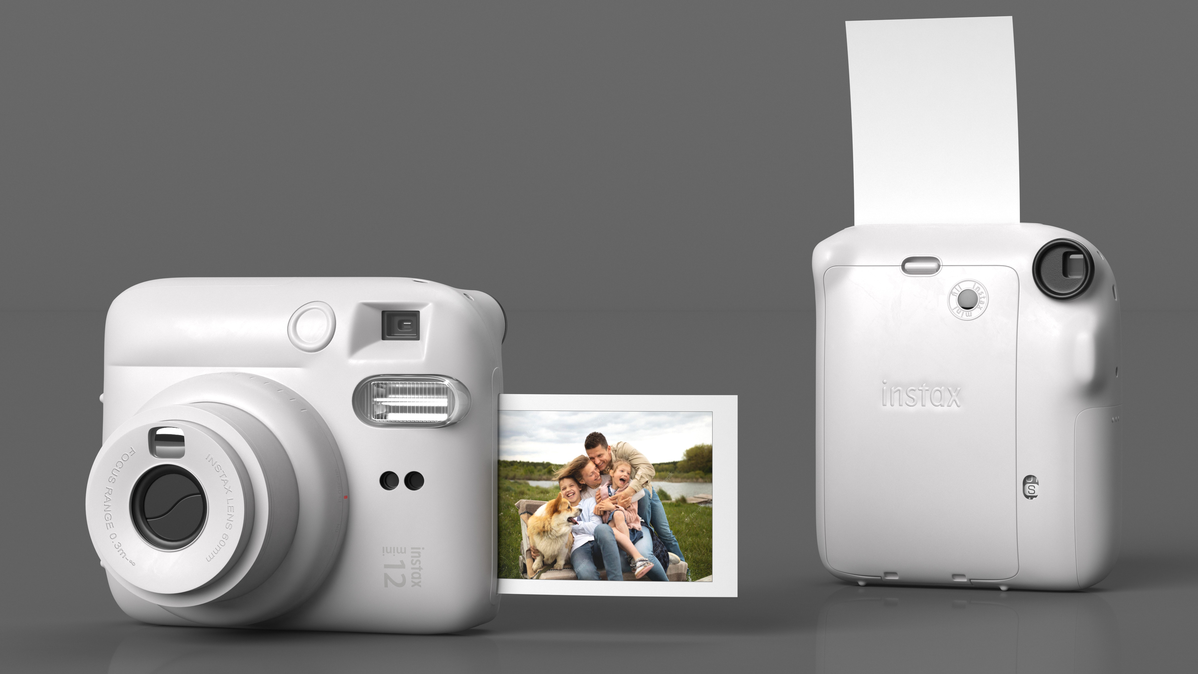 3D Fujifilm INSTAX Mini 12 Camera Clay White