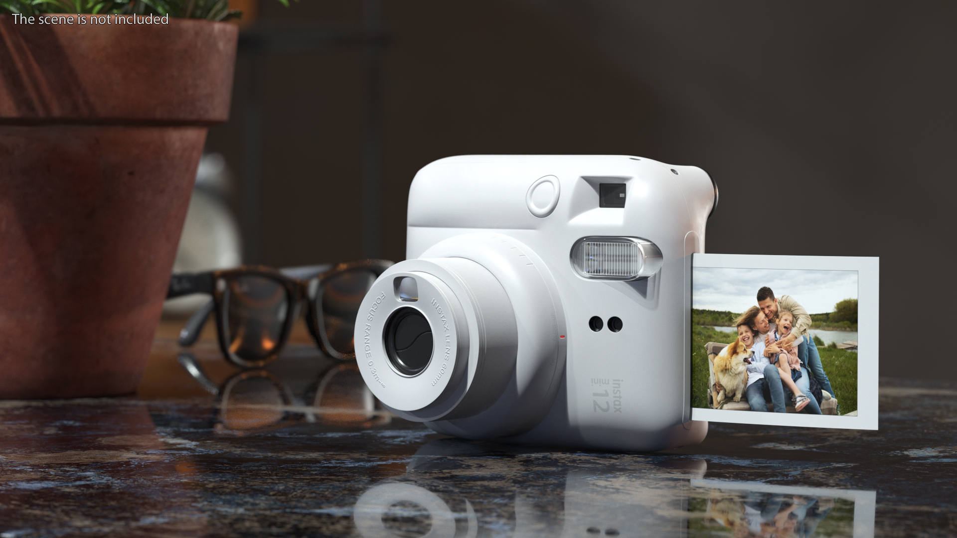 3D Fujifilm INSTAX Mini 12 Camera Clay White