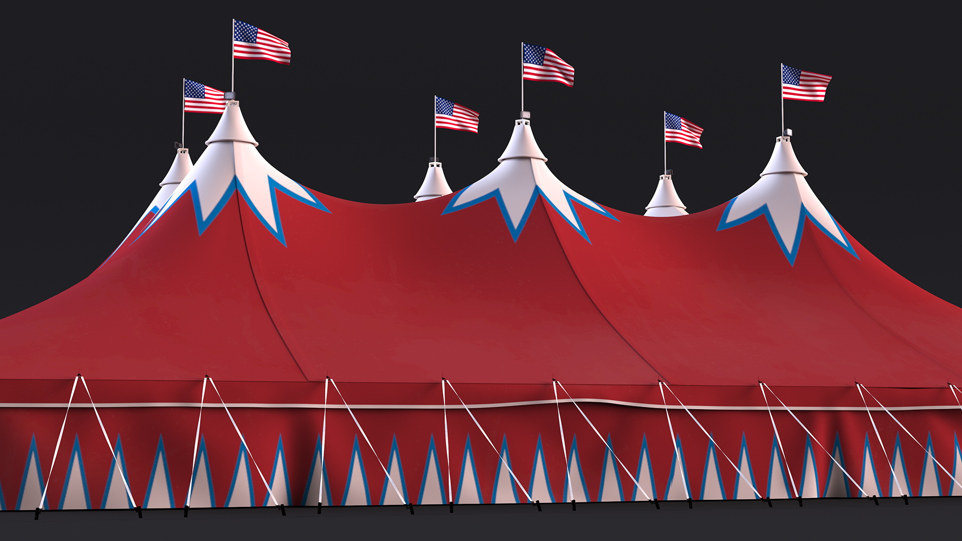 3D model Circus Tent Dark Red