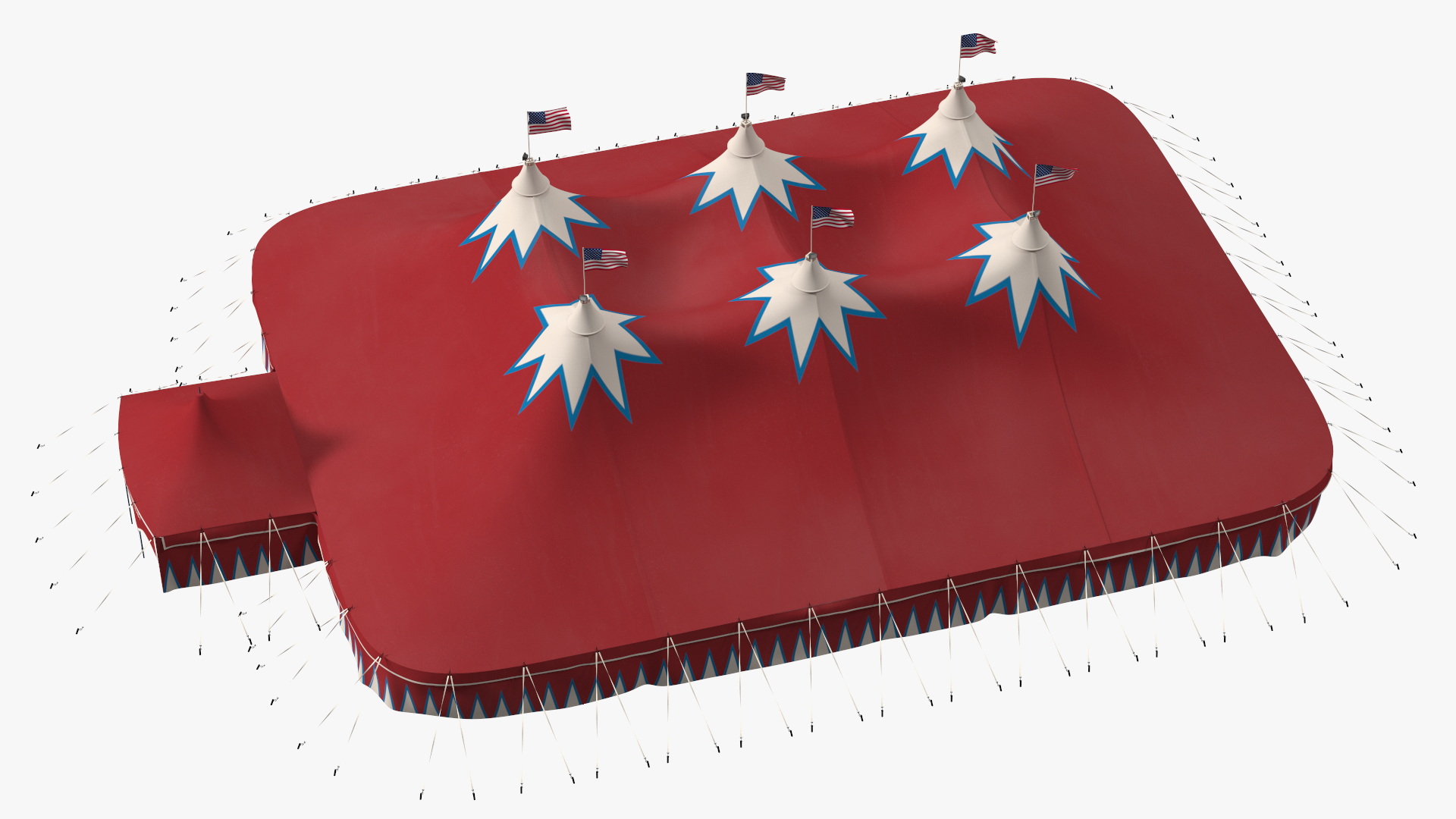 3D model Circus Tent Dark Red