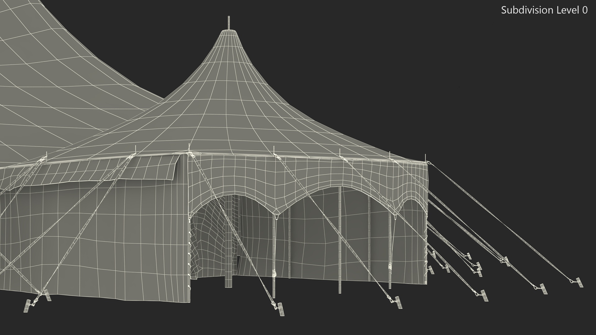 3D model Circus Tent Dark Red