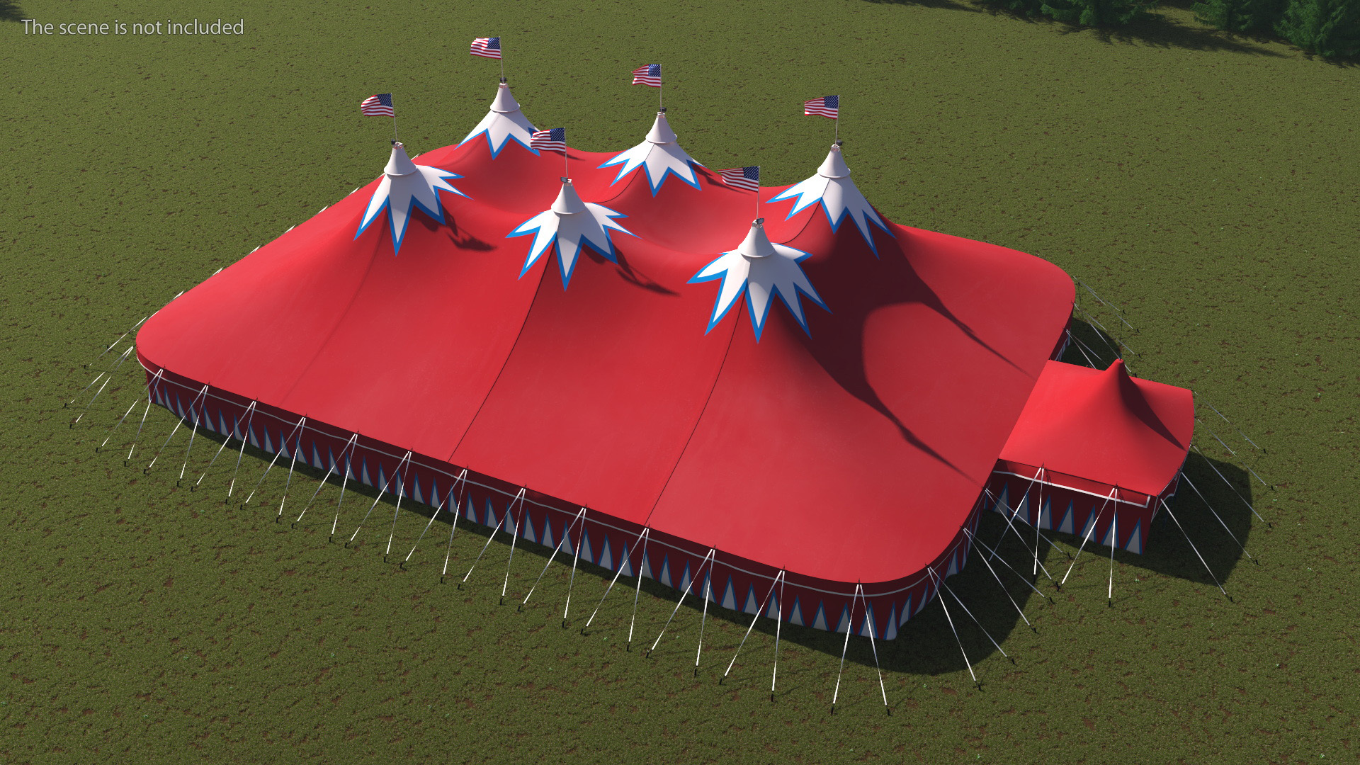 3D model Circus Tent Dark Red