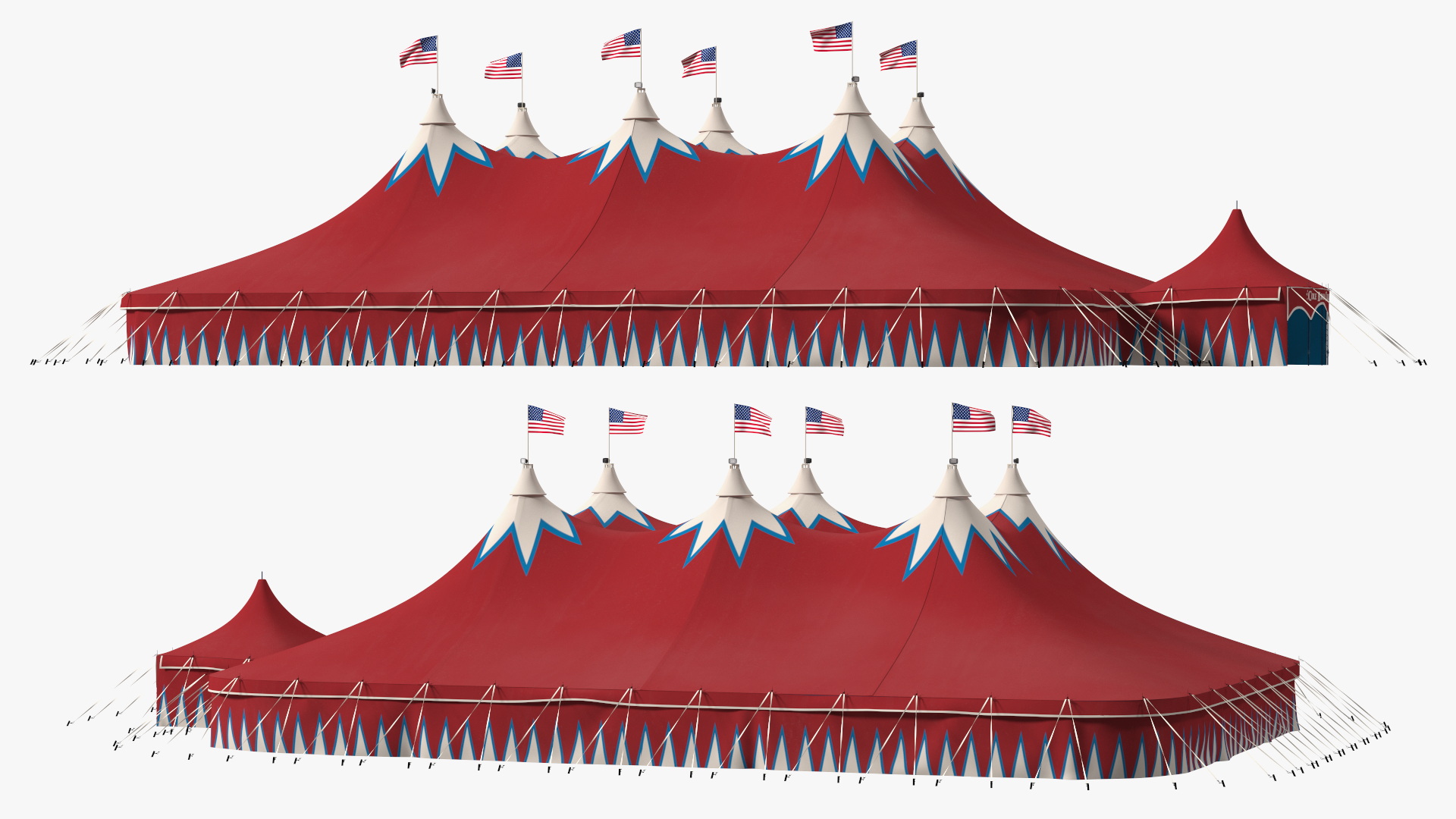 3D model Circus Tent Dark Red