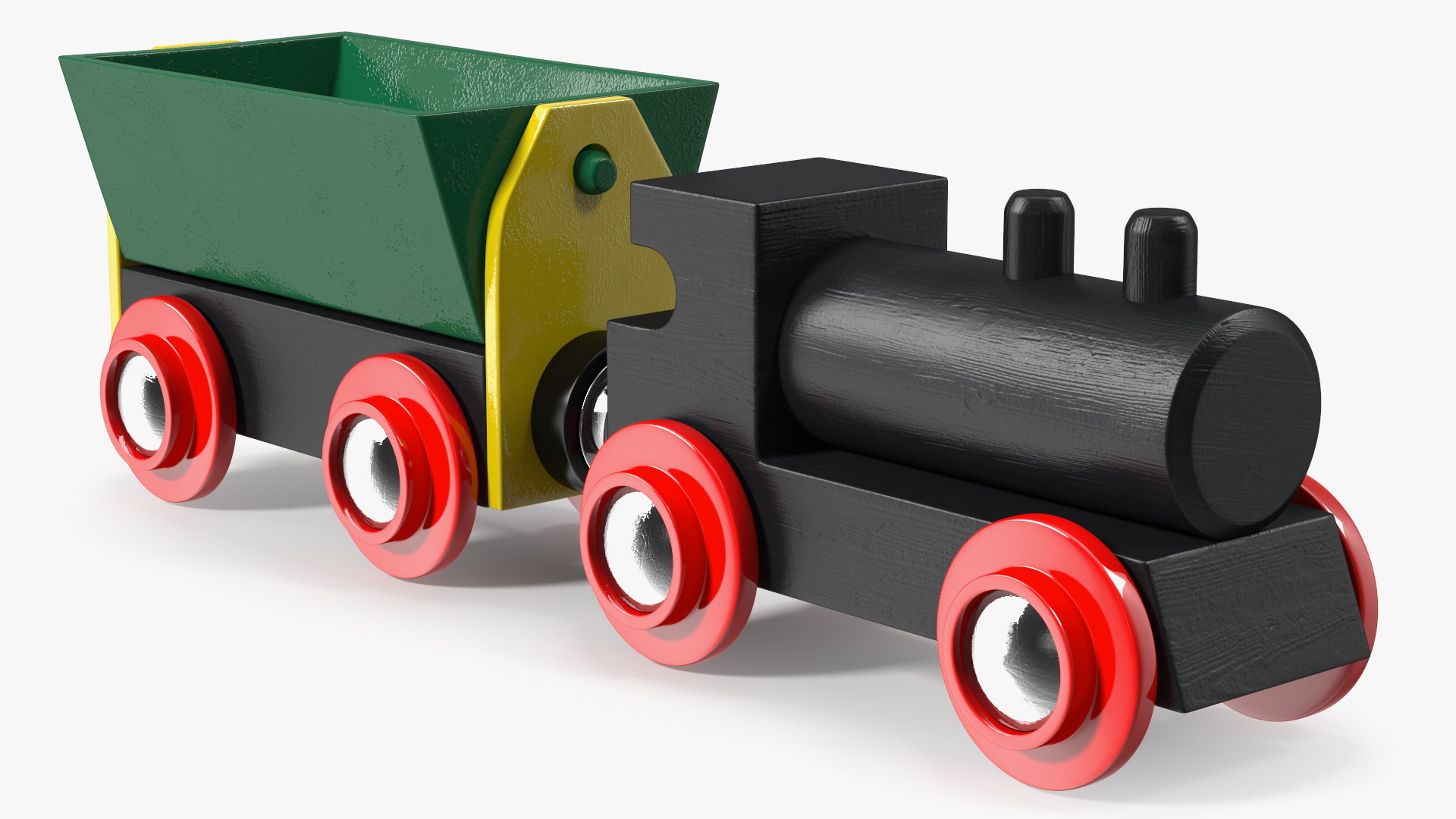 3D Wooden Toy Train 2 model