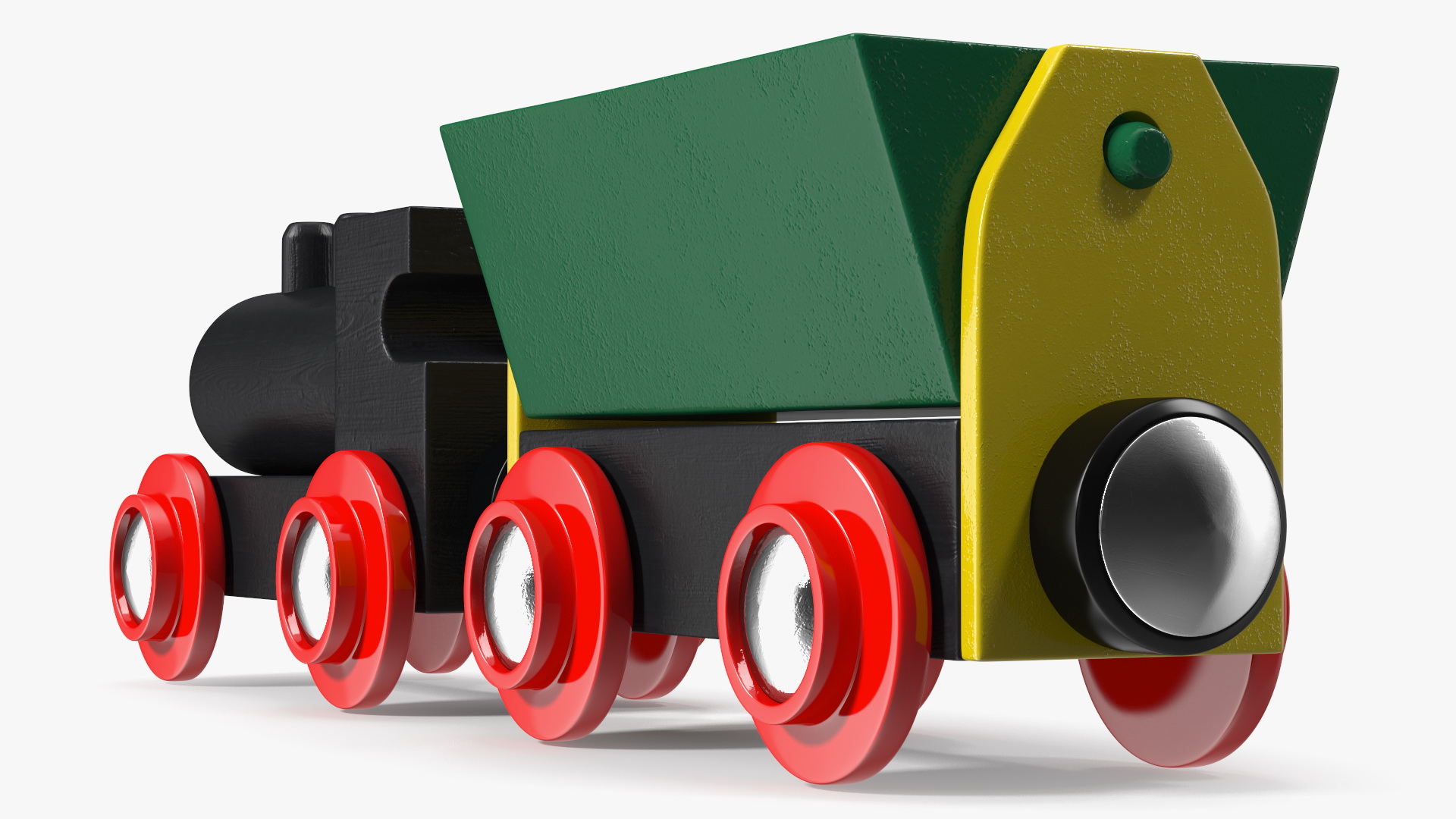 3D Wooden Toy Train 2 model