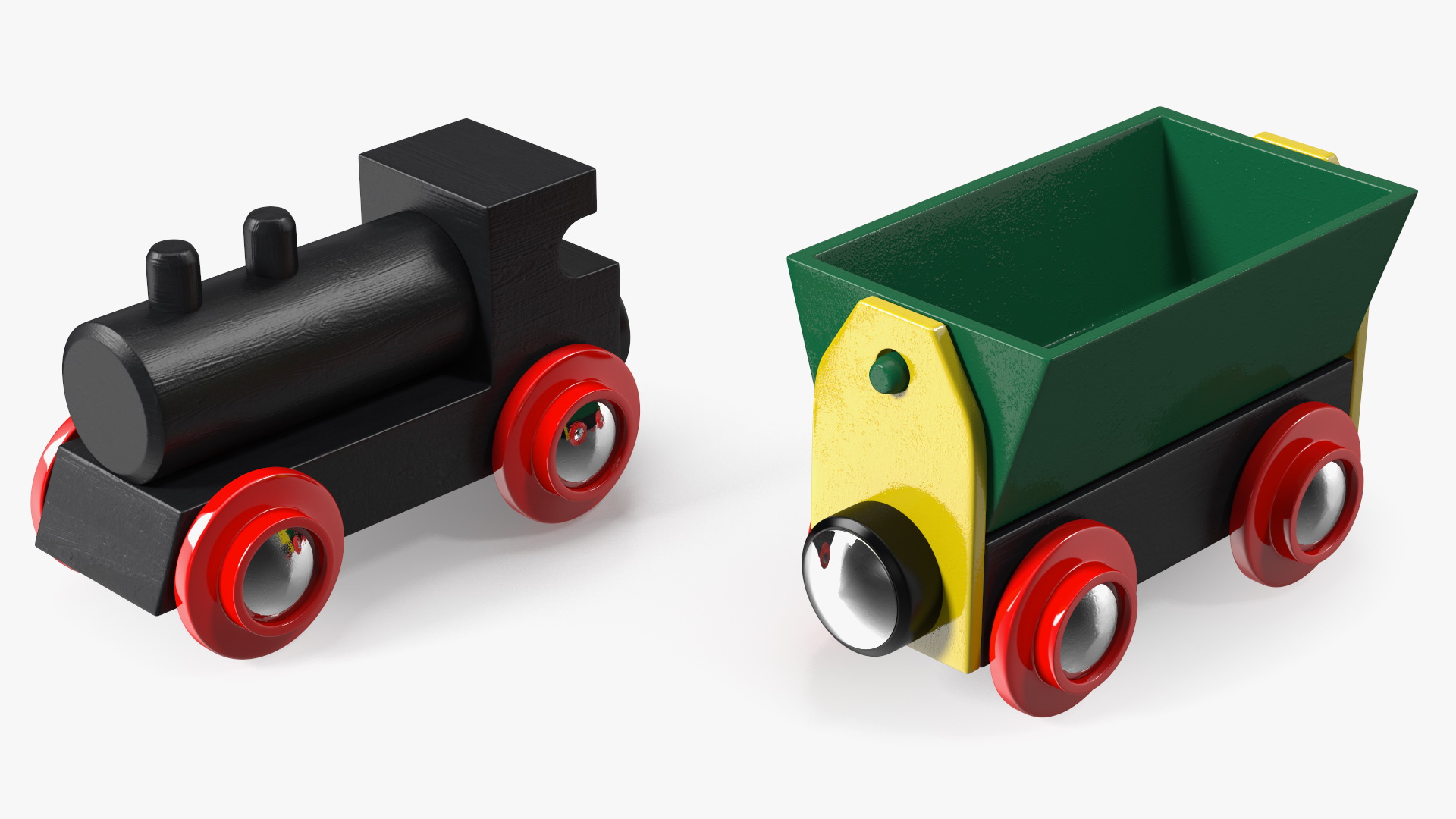 3D Wooden Toy Train 2 model