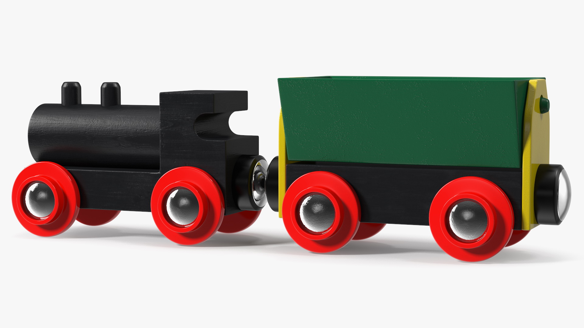 3D Wooden Toy Train 2 model