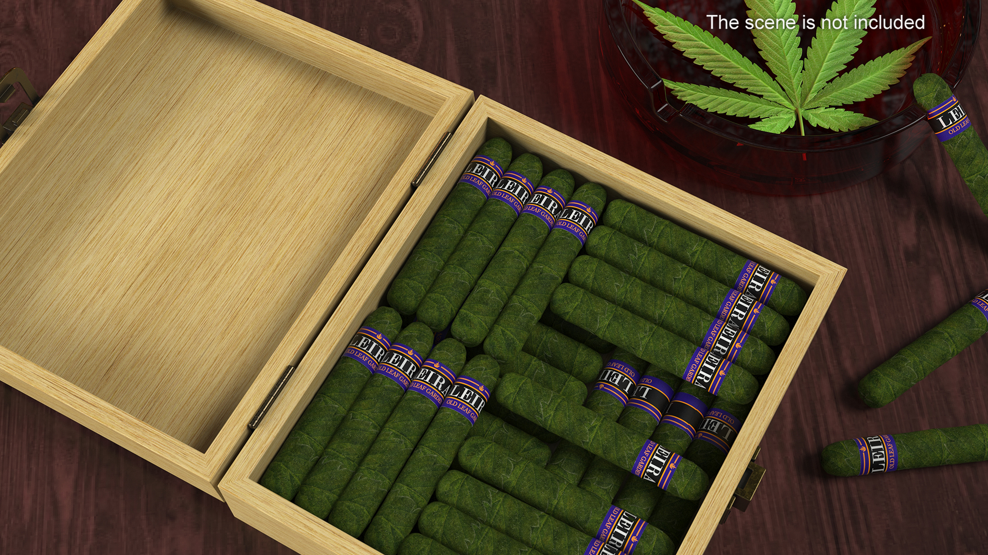 3D model Leira Cannabis Cigars Box Open