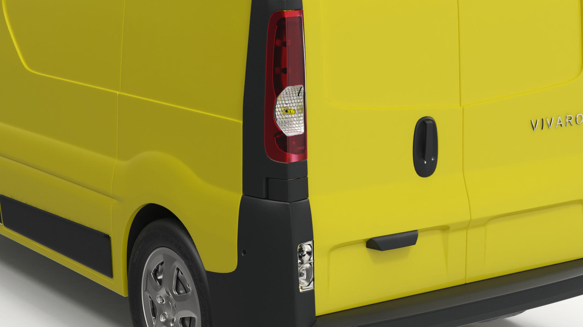 3D model Yellow Transporter Opel Vivaro