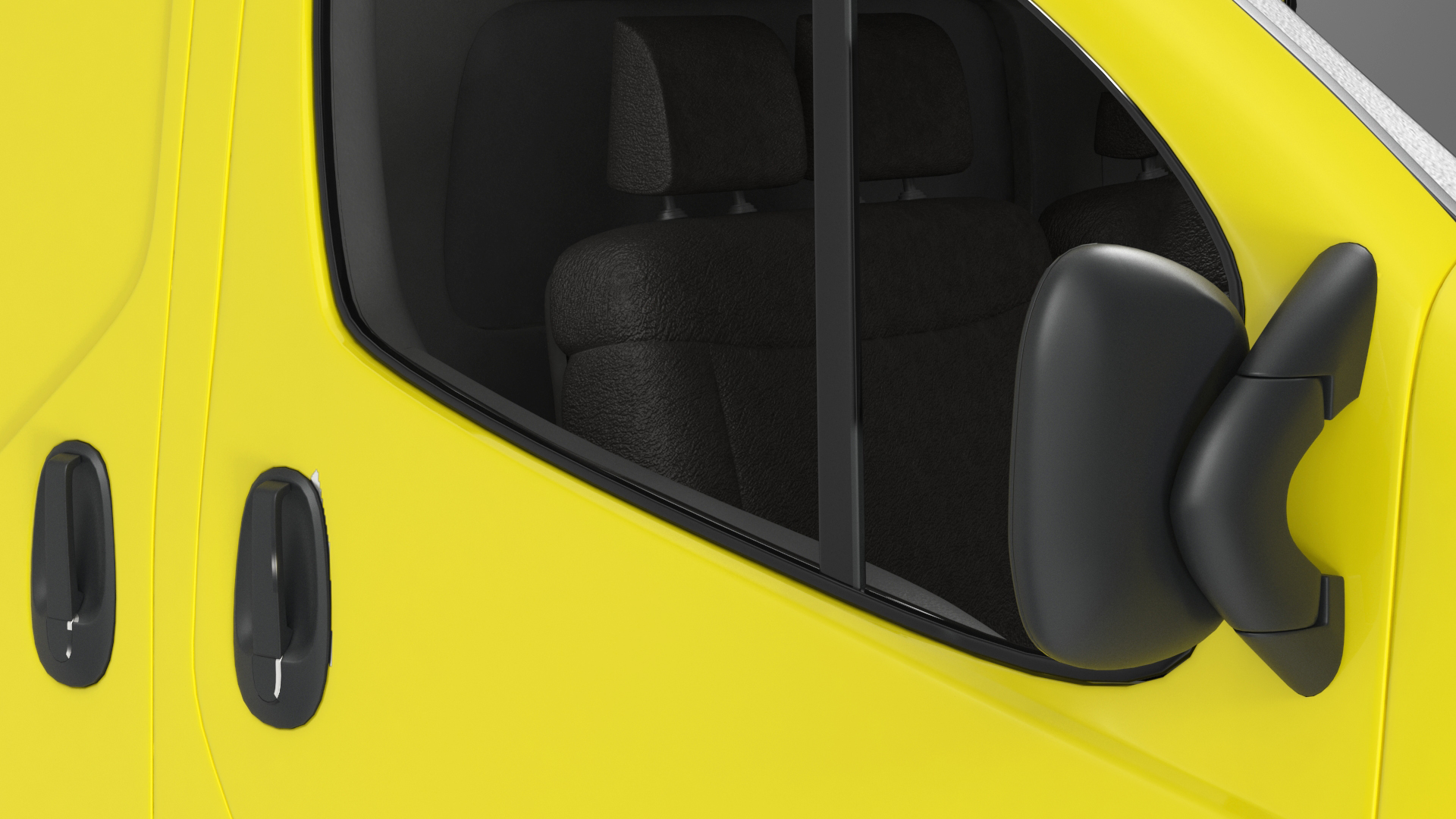 3D model Yellow Transporter Opel Vivaro