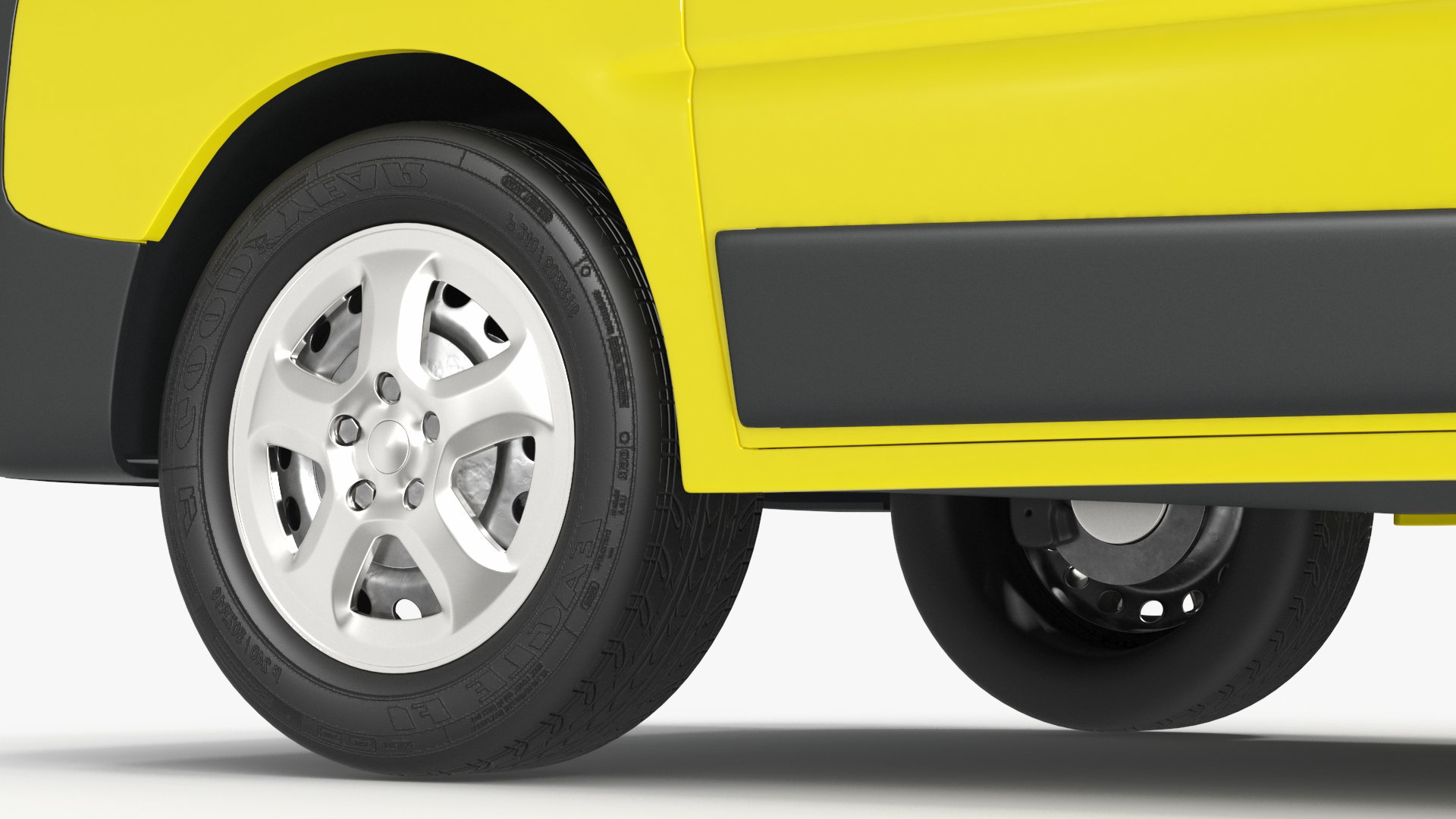 3D model Yellow Transporter Opel Vivaro