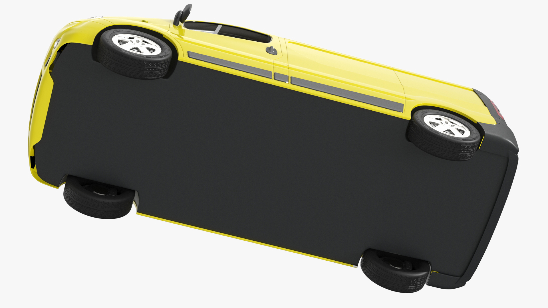 3D model Yellow Transporter Opel Vivaro