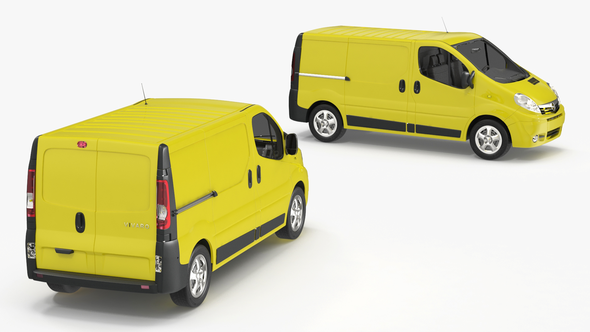 3D model Yellow Transporter Opel Vivaro