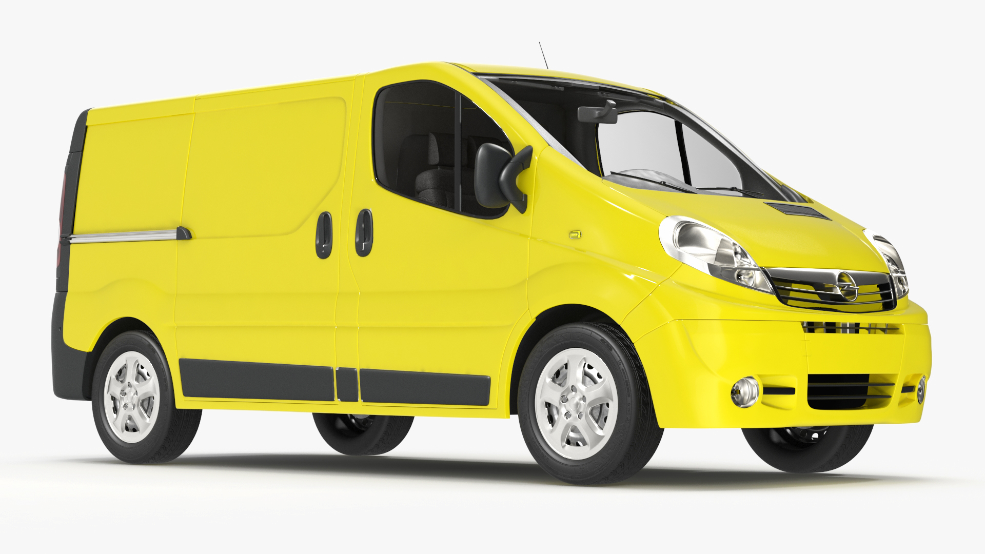 3D model Yellow Transporter Opel Vivaro