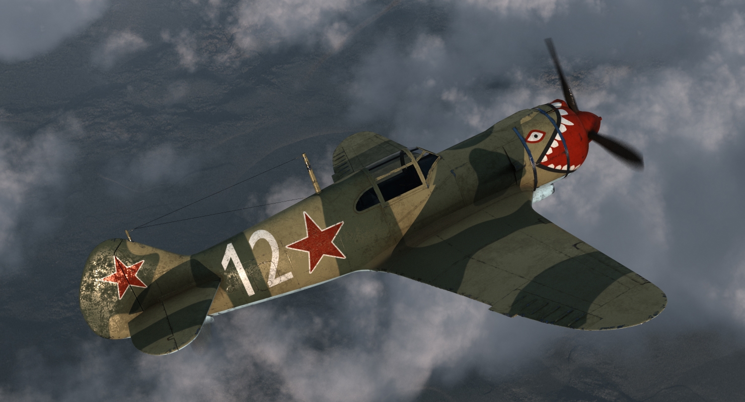 3D model La 5 WWII Soviet Fighter Aircraft Rigged