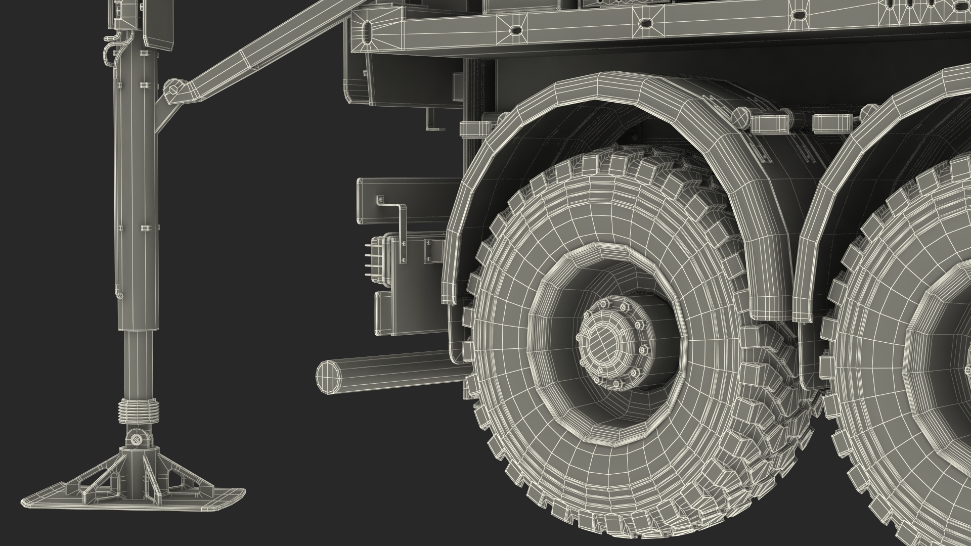 3D SAMP-T Medium Range Air Defense Missile System Rigged model