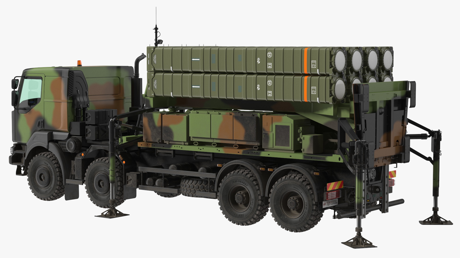 3D SAMP-T Medium Range Air Defense Missile System Rigged model