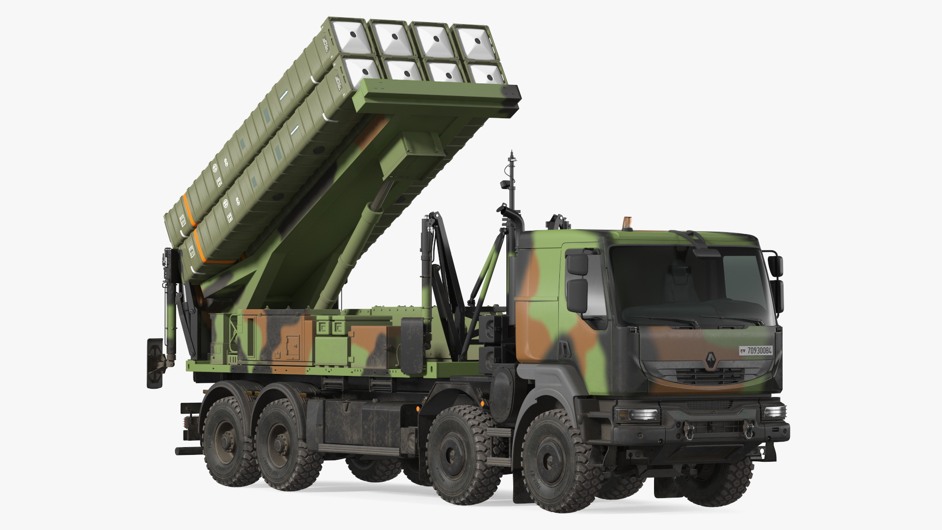 3D SAMP-T Medium Range Air Defense Missile System Rigged model