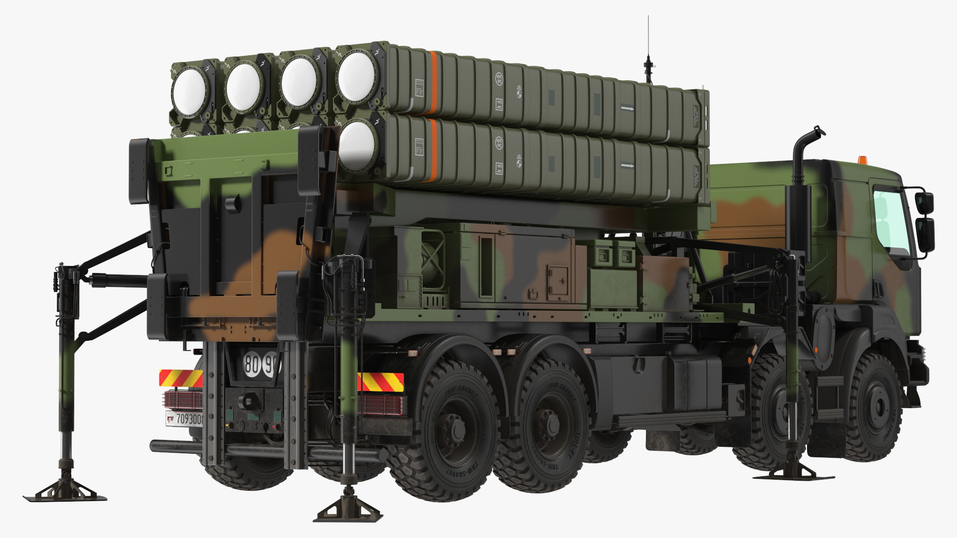 3D SAMP-T Medium Range Air Defense Missile System Rigged model