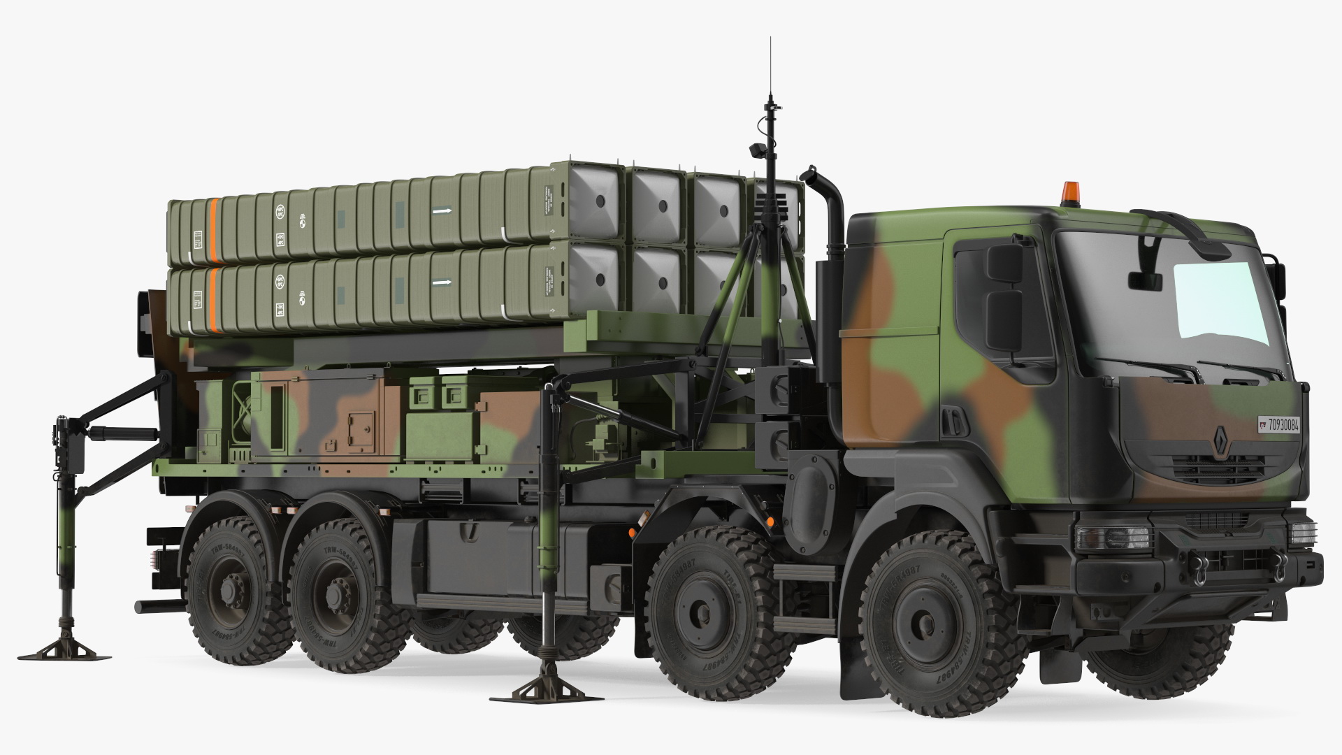 3D SAMP-T Medium Range Air Defense Missile System Rigged model