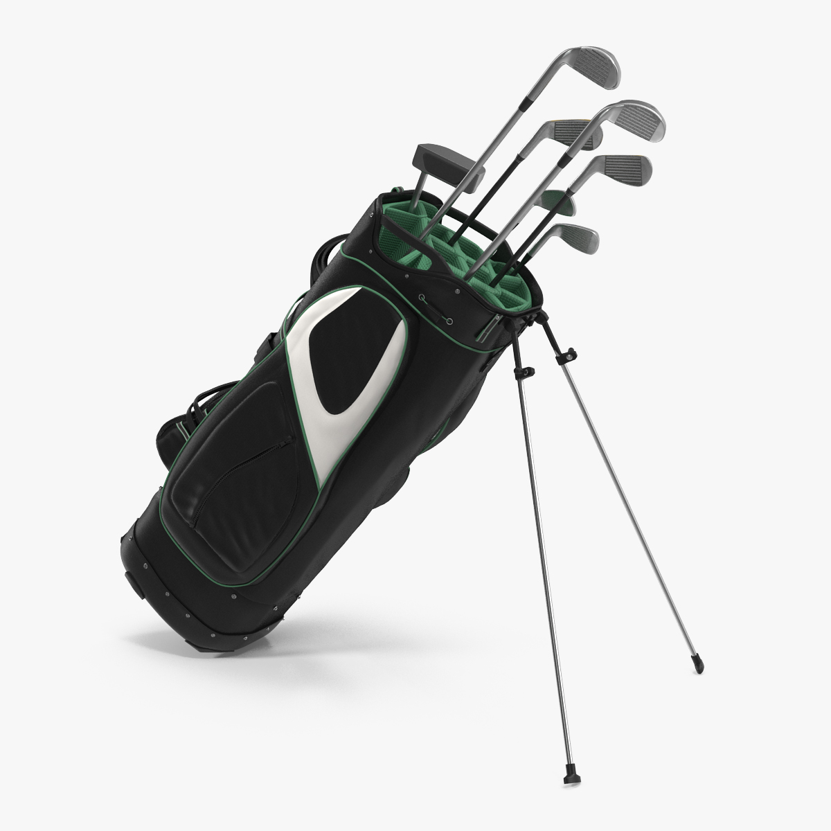 Golf Bag with Clubs 3D model