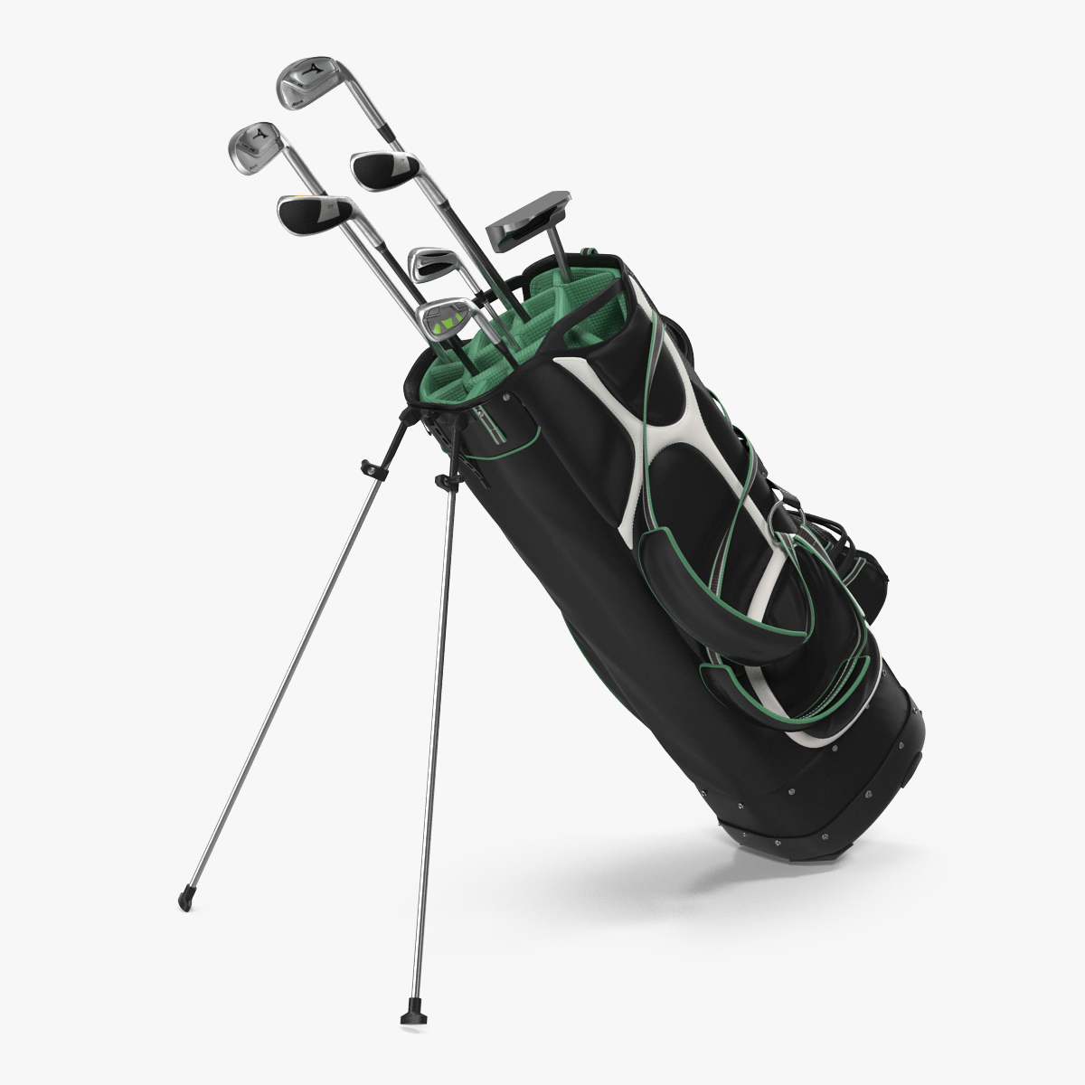 Golf Bag with Clubs 3D model