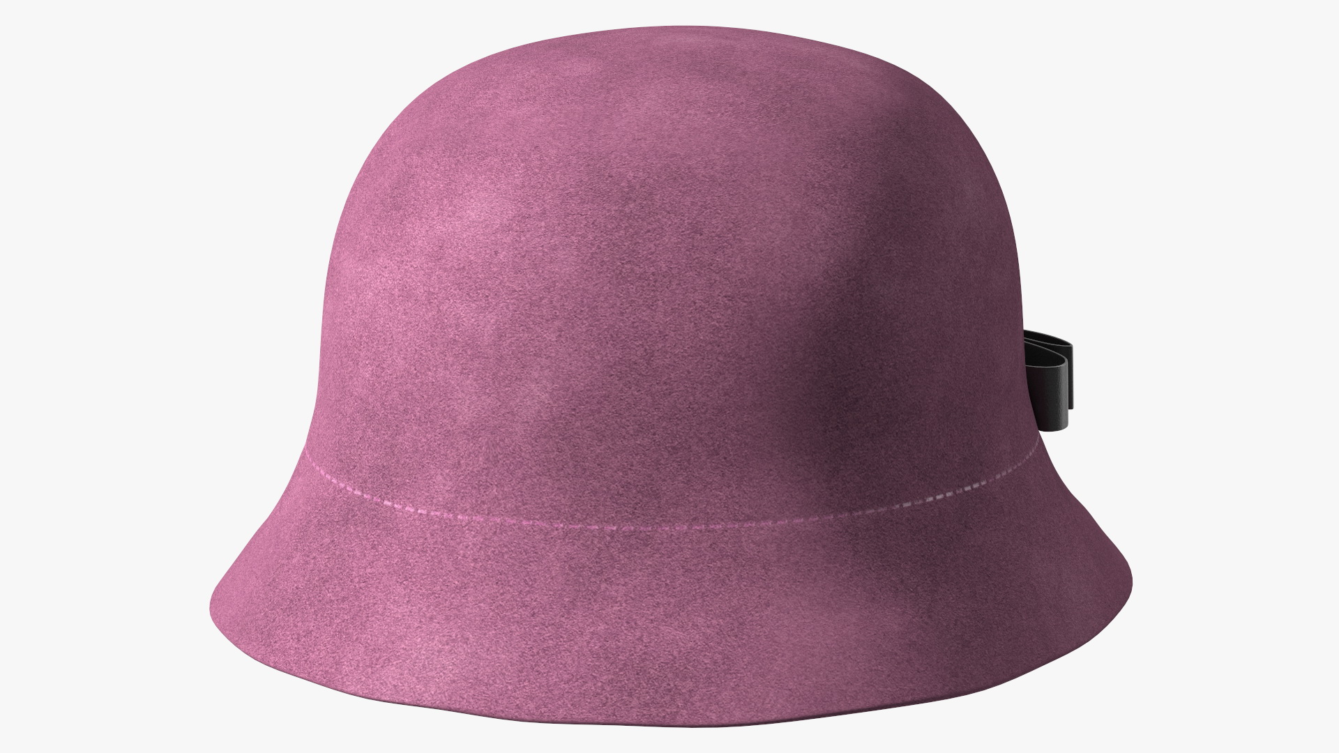 3D Cloche Round Wool Felt Hat Crushable For Women