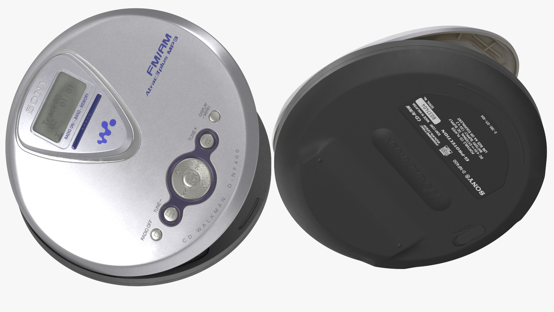 3D Walkman Sony Portable CD Player Open