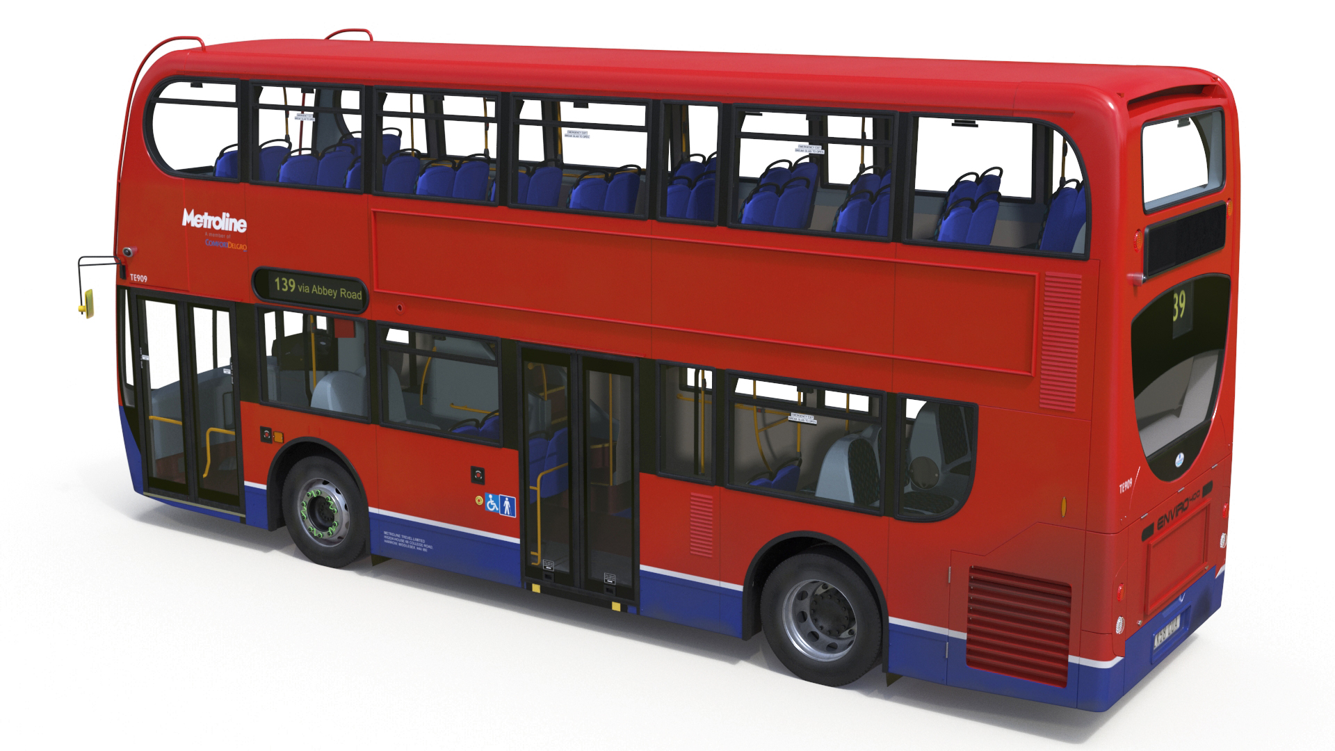 3D model London Double Decker Bus Enviro 400