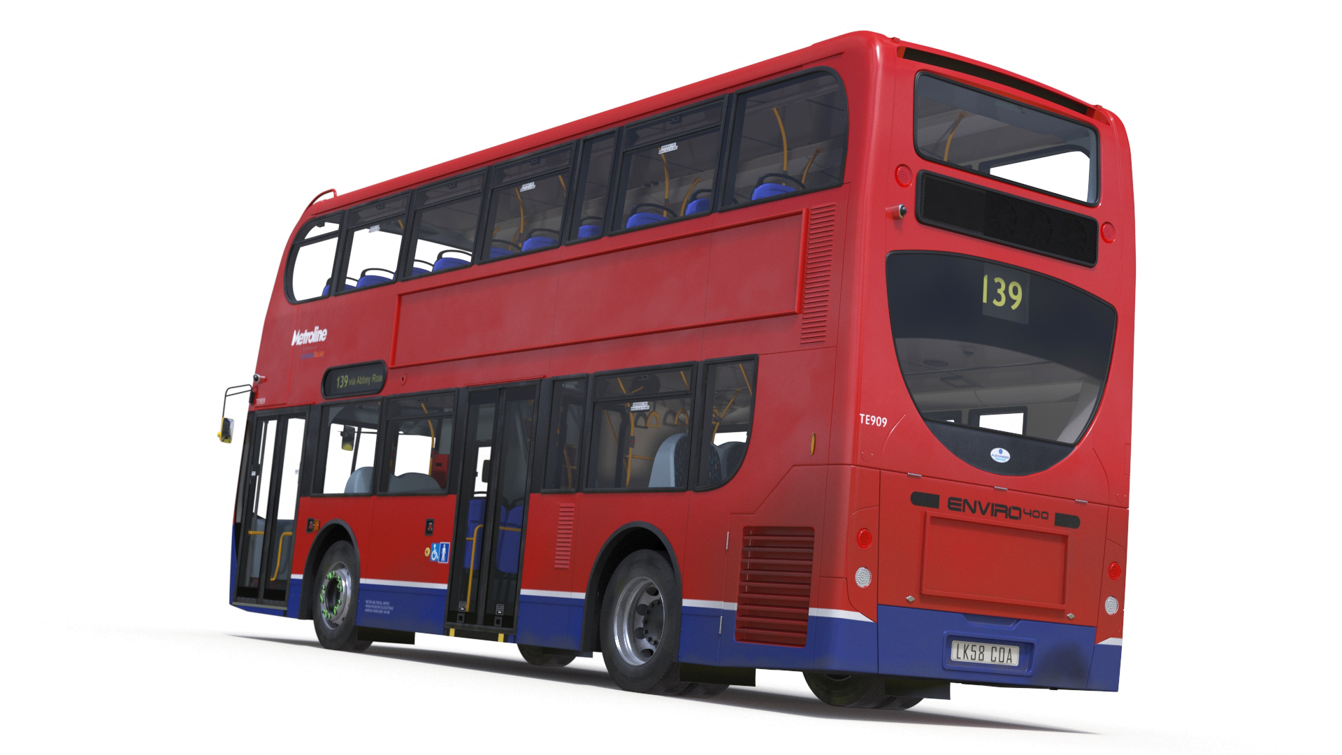 3D model London Double Decker Bus Enviro 400