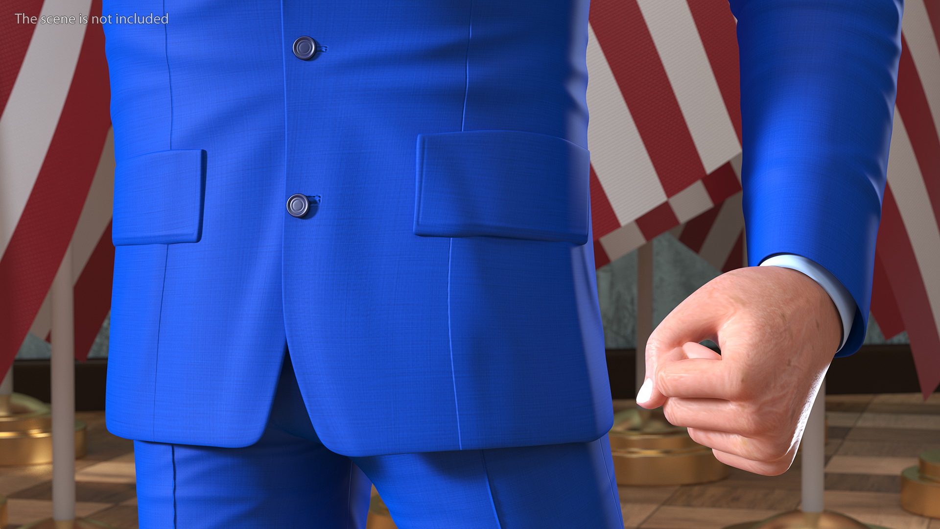 Cartoon Joe Biden Thumbs Up 3D