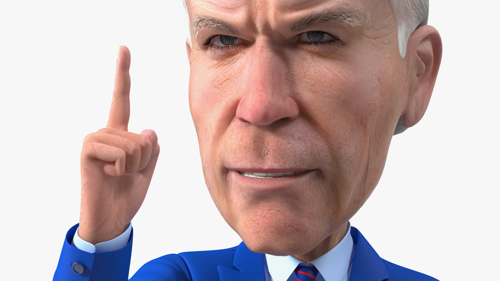 Cartoon Joe Biden Thumbs Up 3D