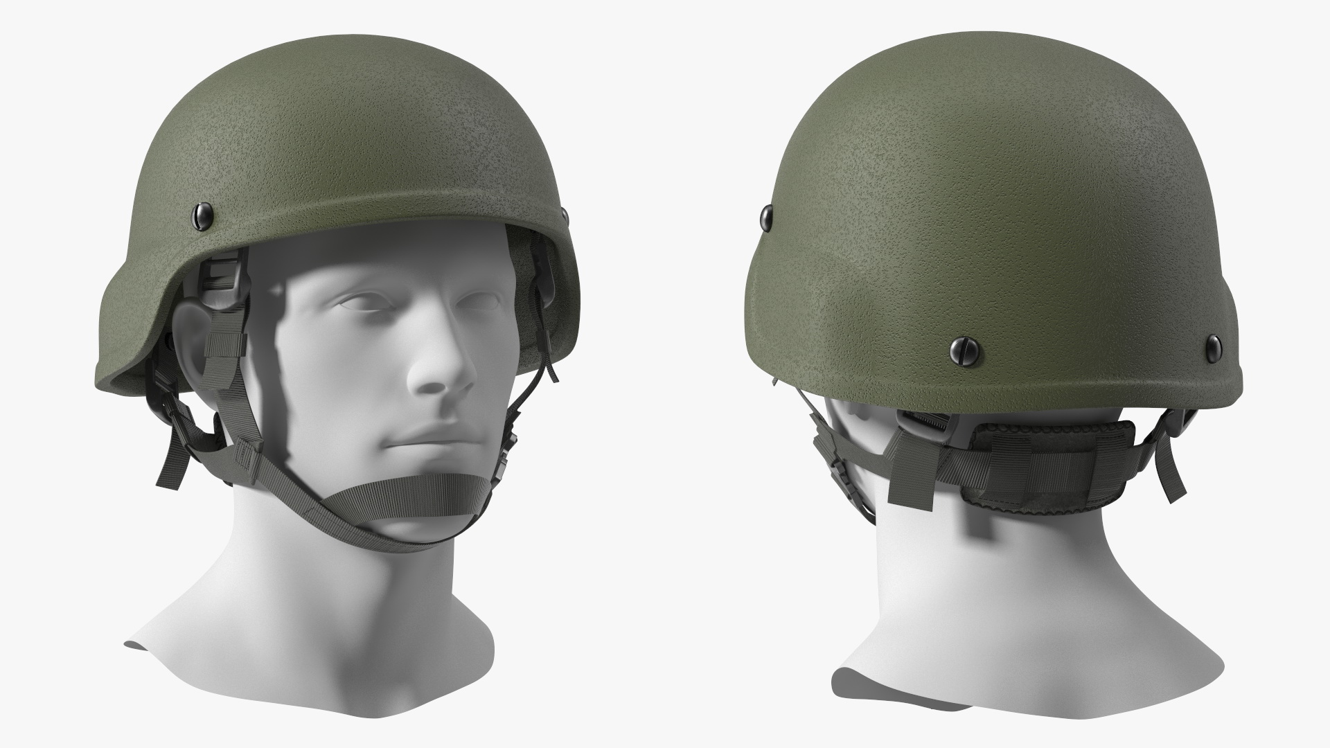 3D Soldier Enhanced Combat Helmet Green