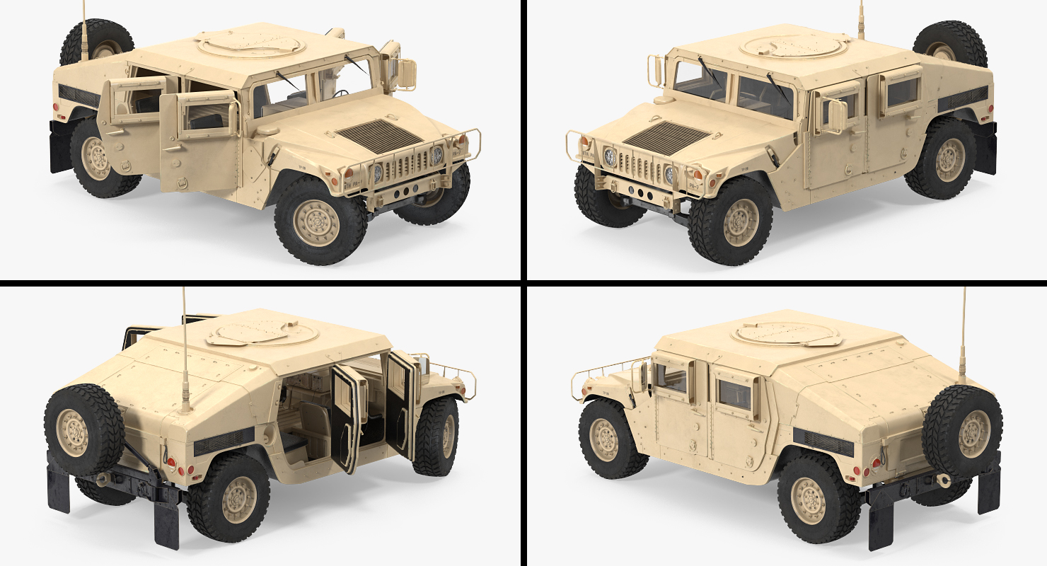 Humvee M1151 Desert 3D model