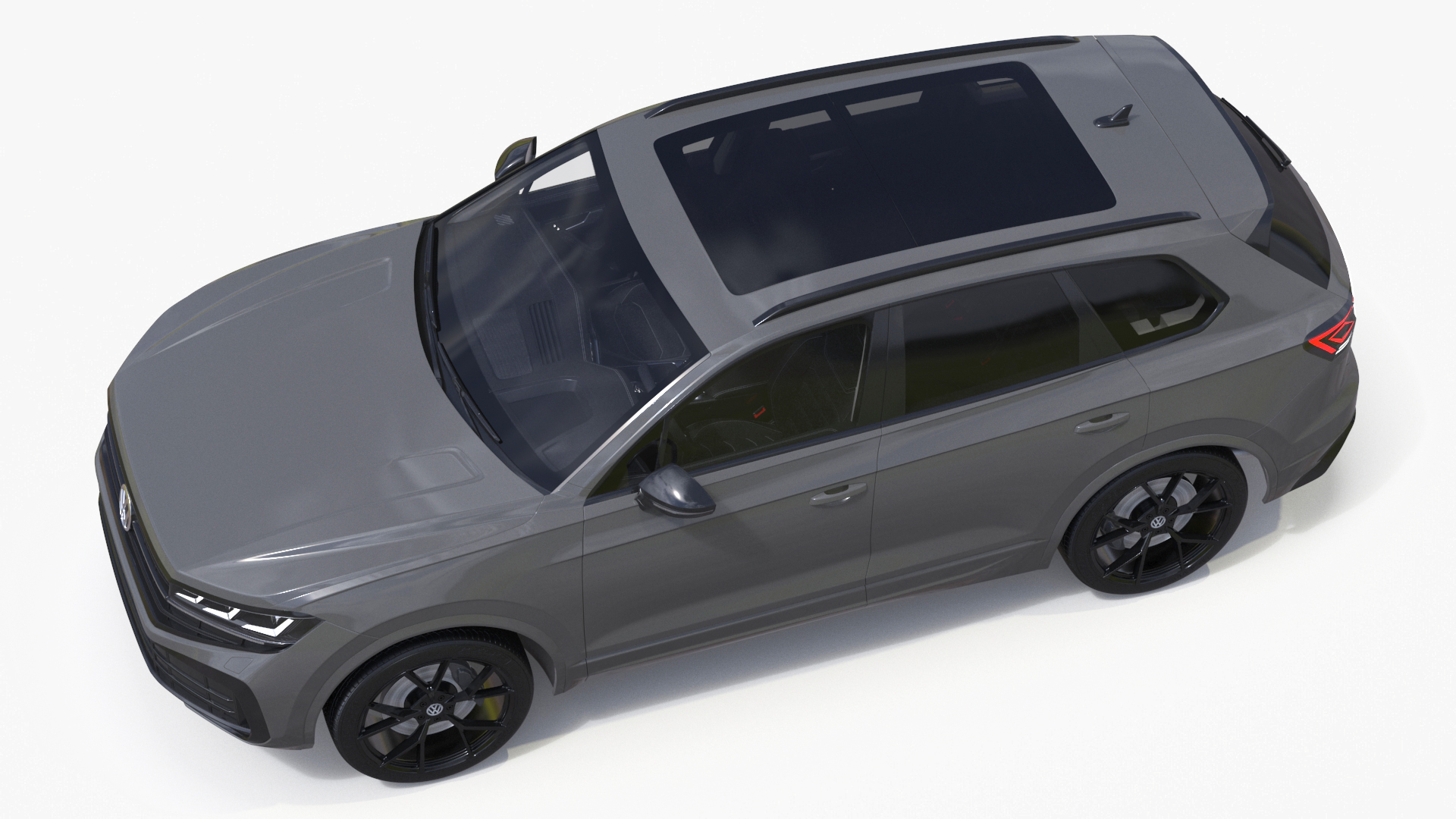 3D Volkswagen Touareg 2024 Grey Lights On model