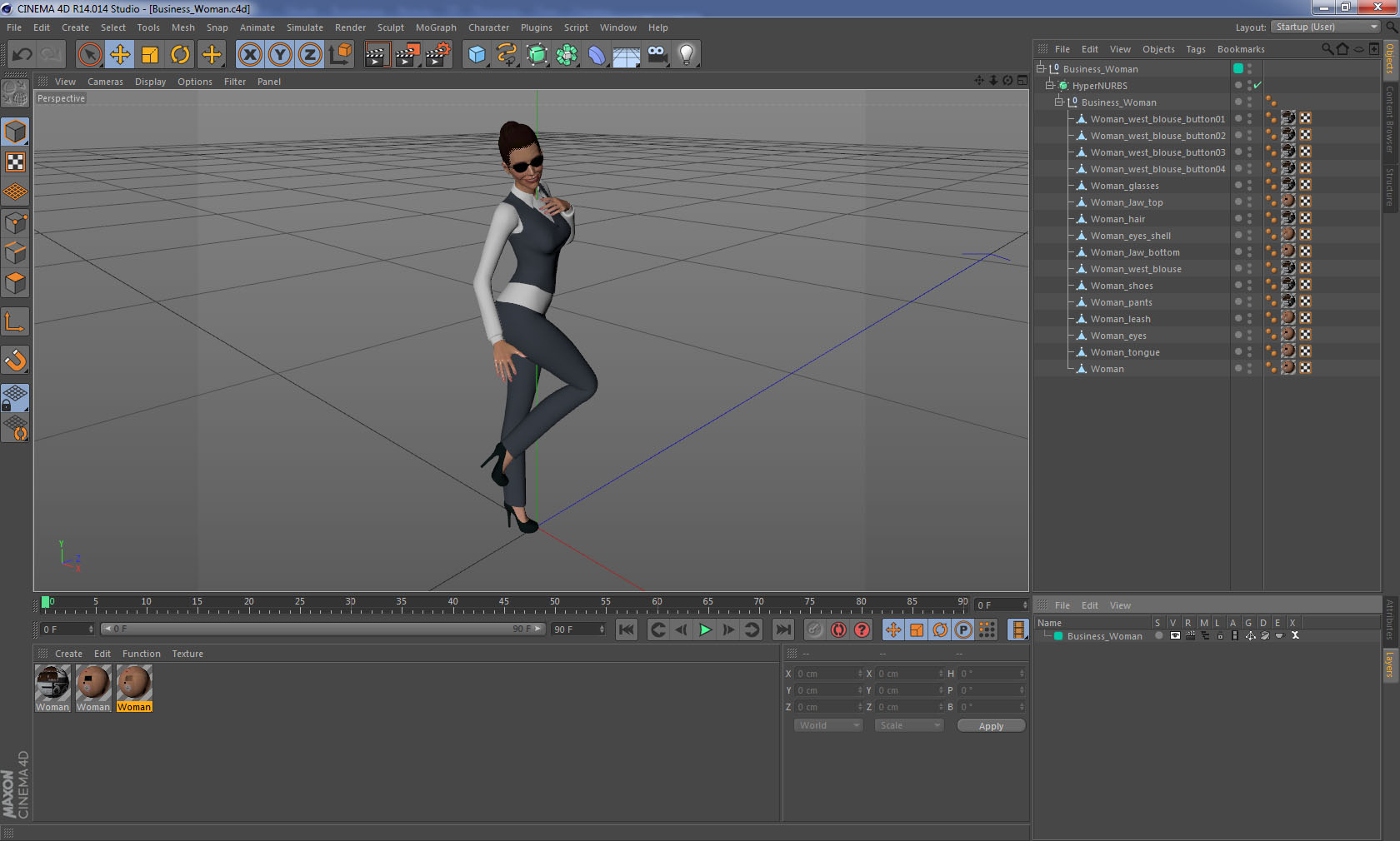 Business Woman 3D model