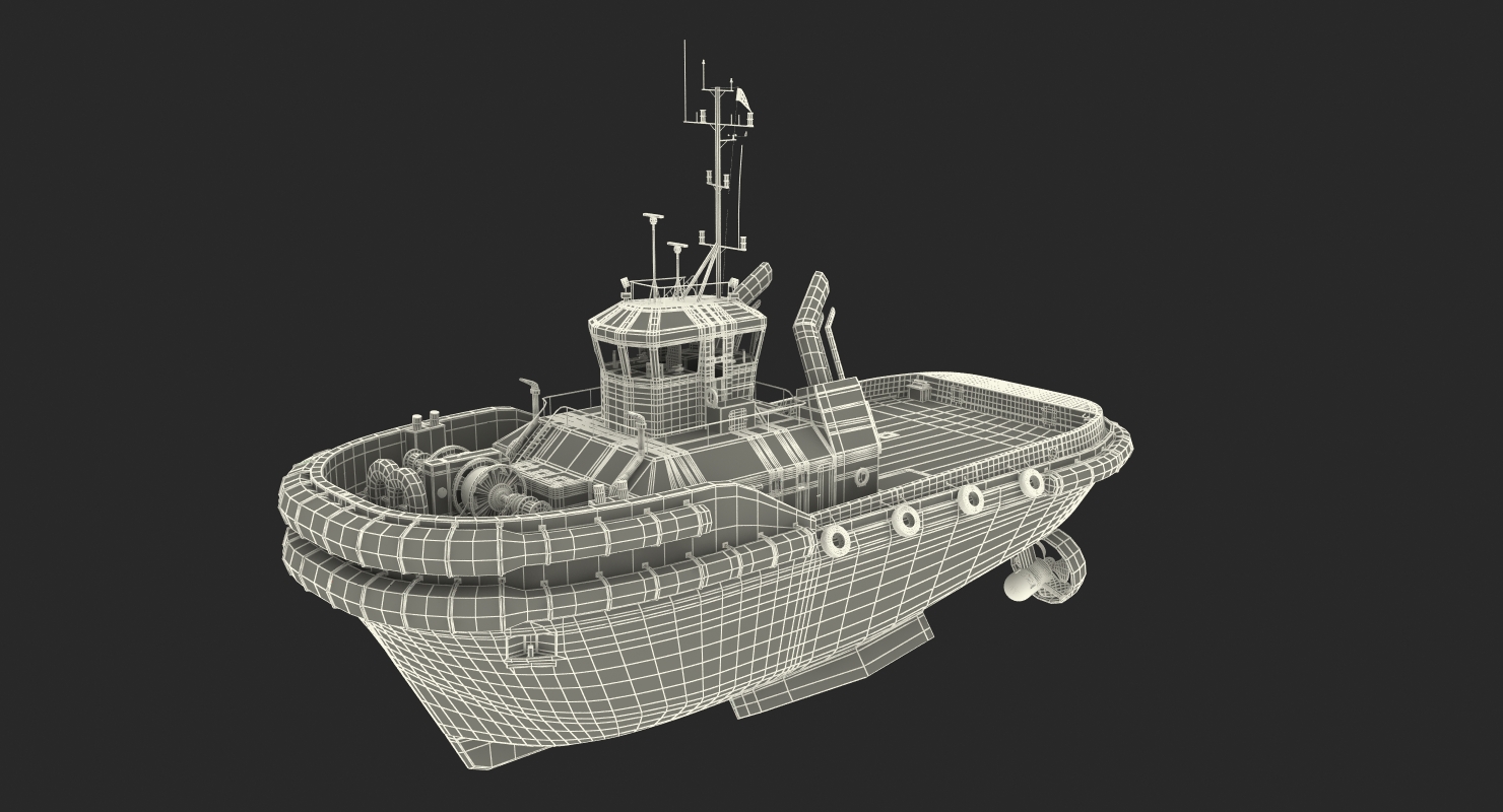 3D Harbour Tug Boat